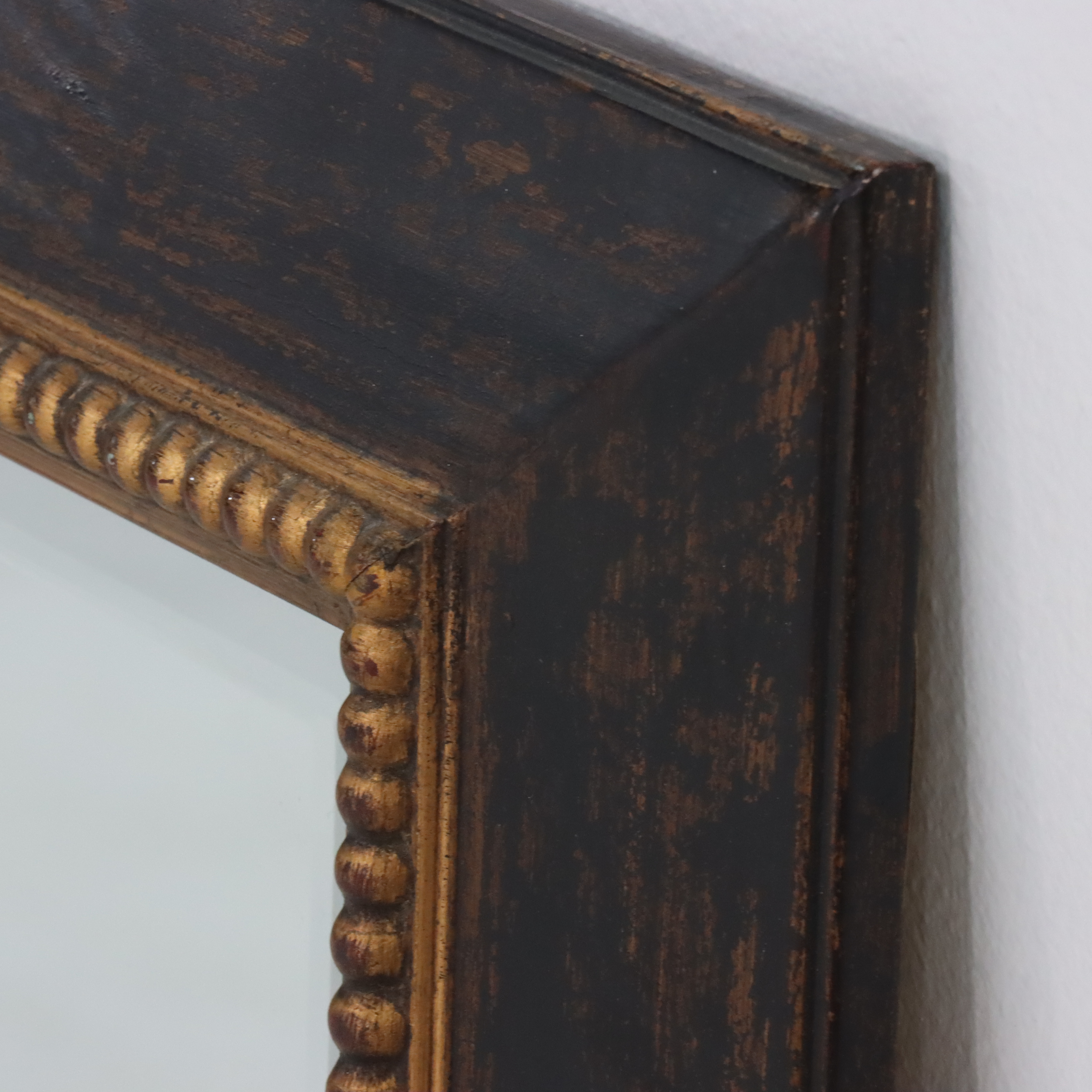 Hanging Wall Mirror with Gilt Beaded Frame