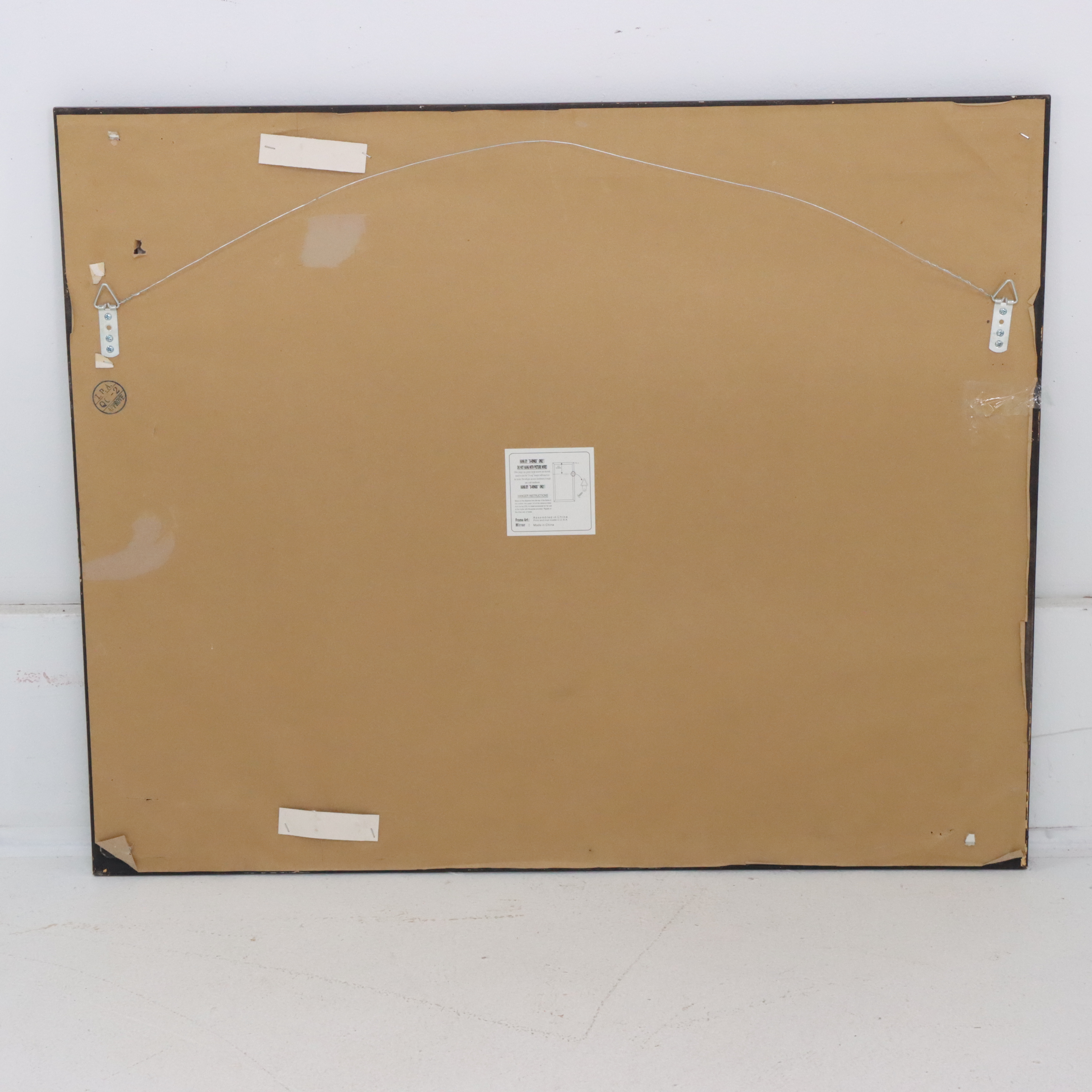 Hanging Wall Mirror with Gilt Beaded Frame