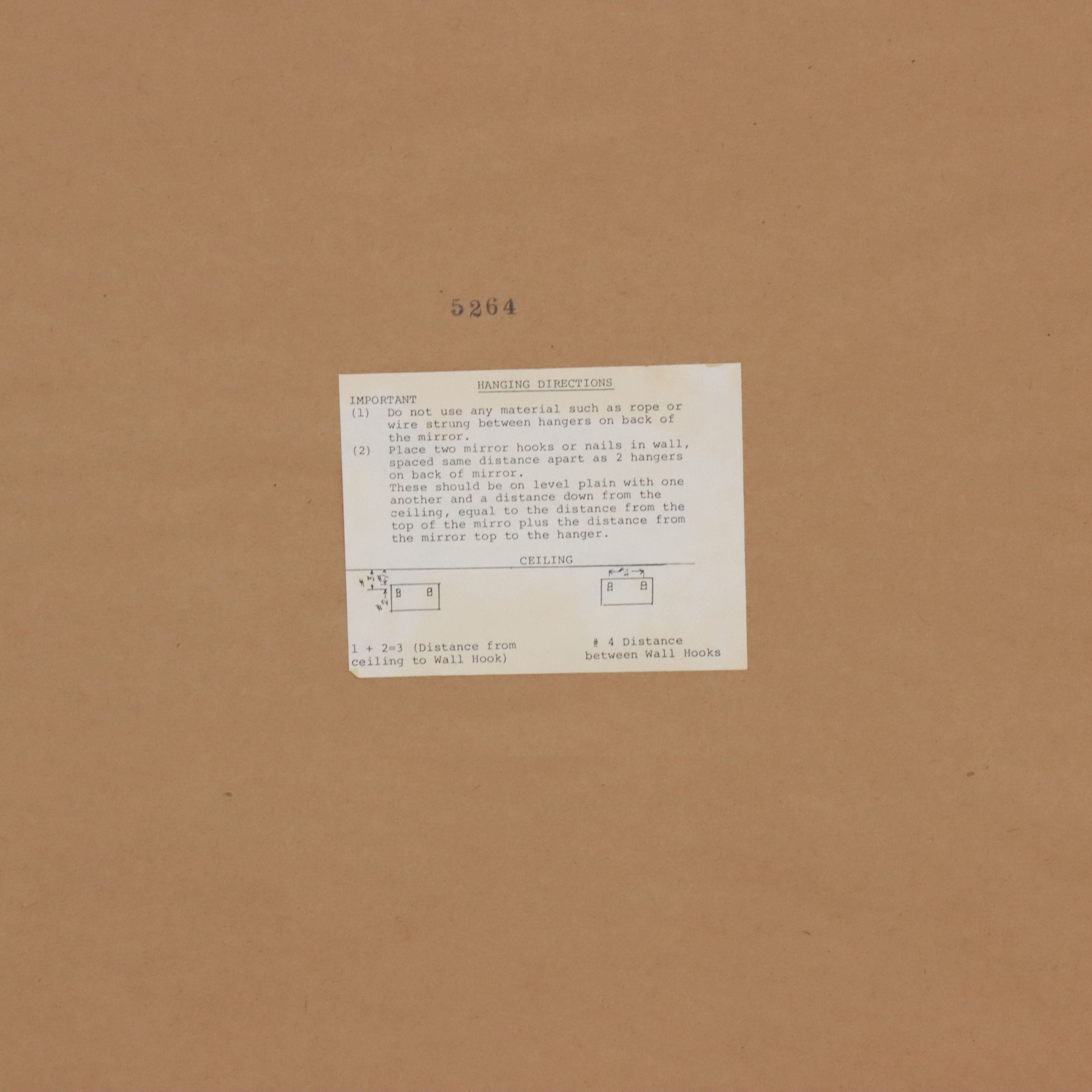 Beveled Glass Hanging Wall Mirror