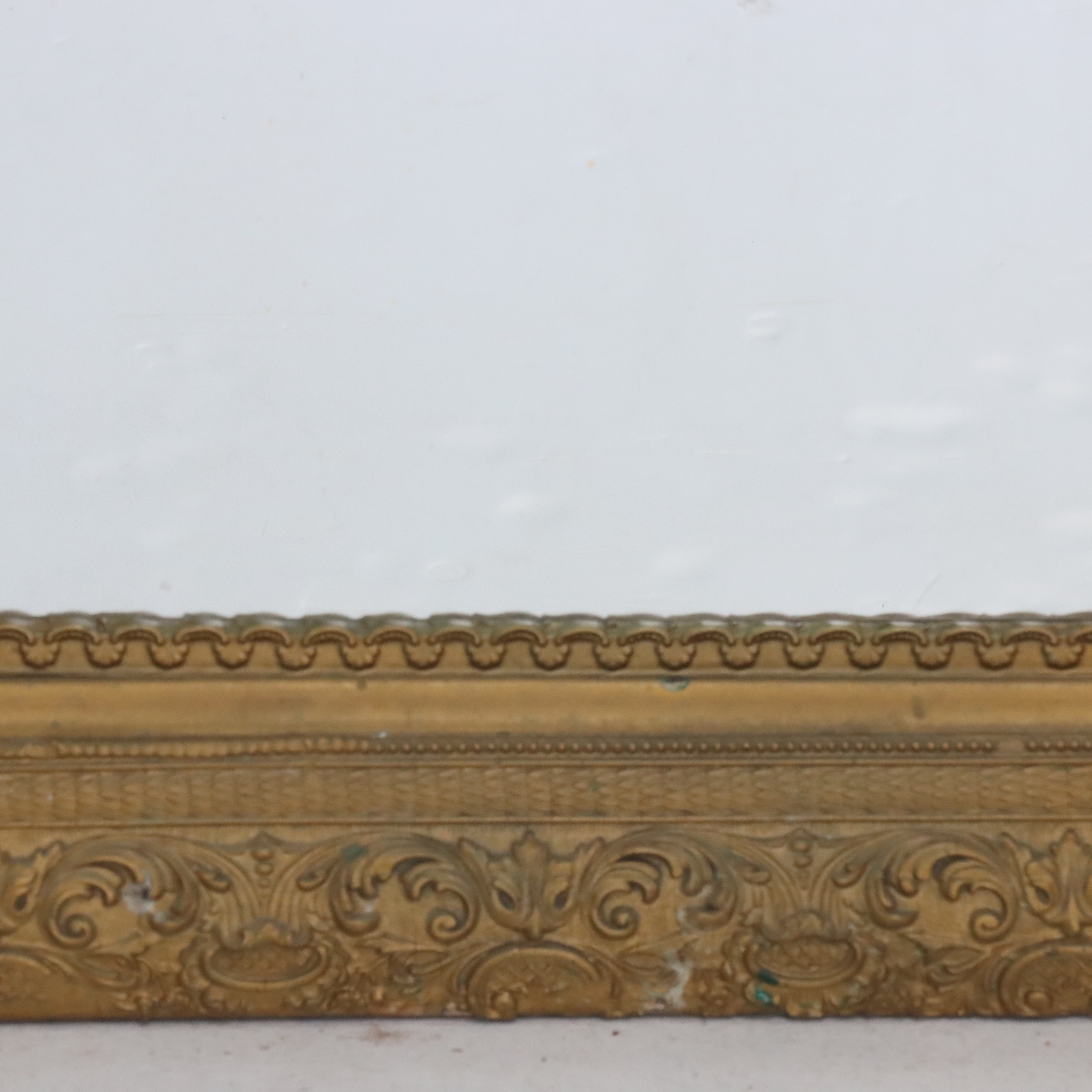Victorian Style Gold Painted Molded Plaster and Wood Wall Mirror