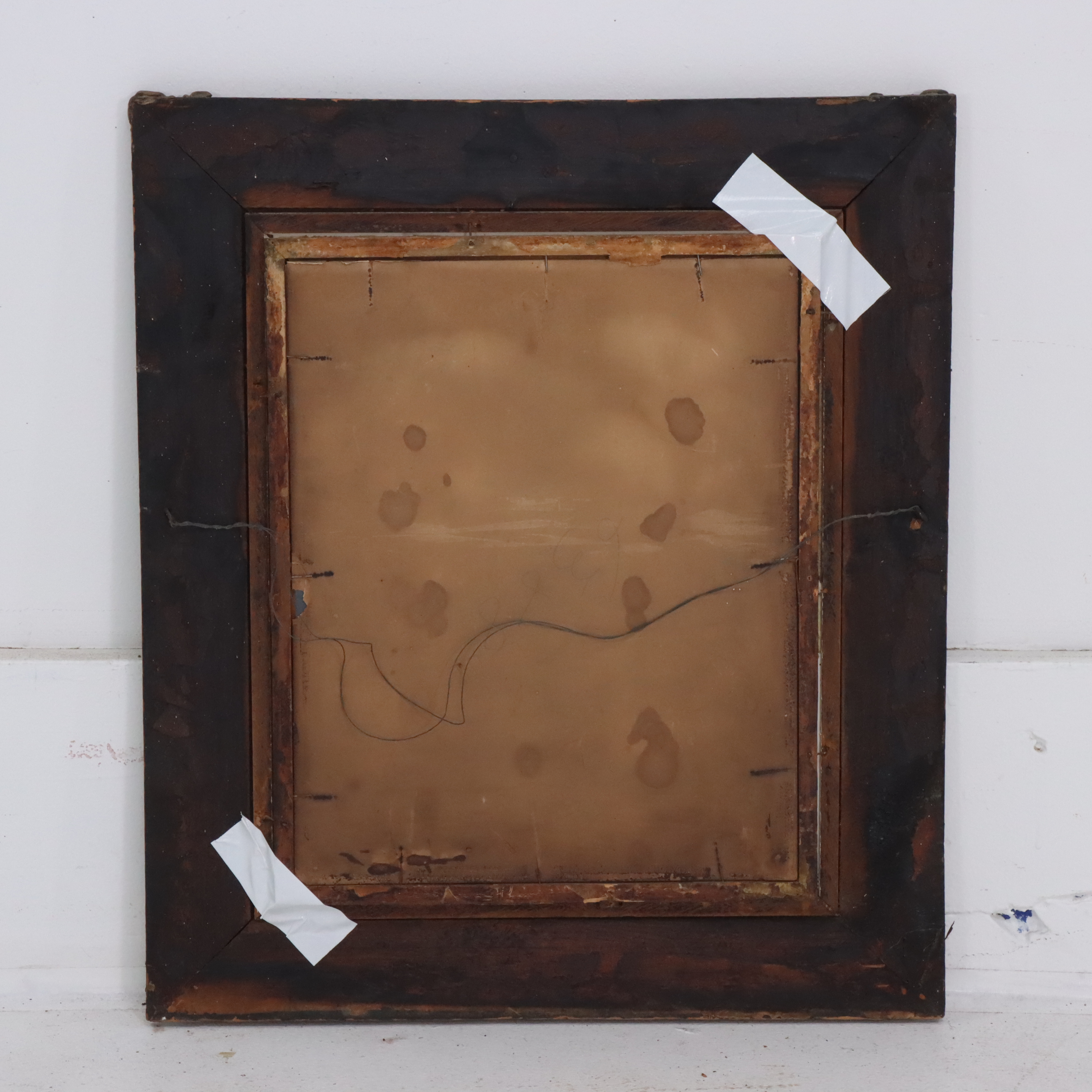 Victorian Style Gold Painted Molded Plaster and Wood Wall Mirror