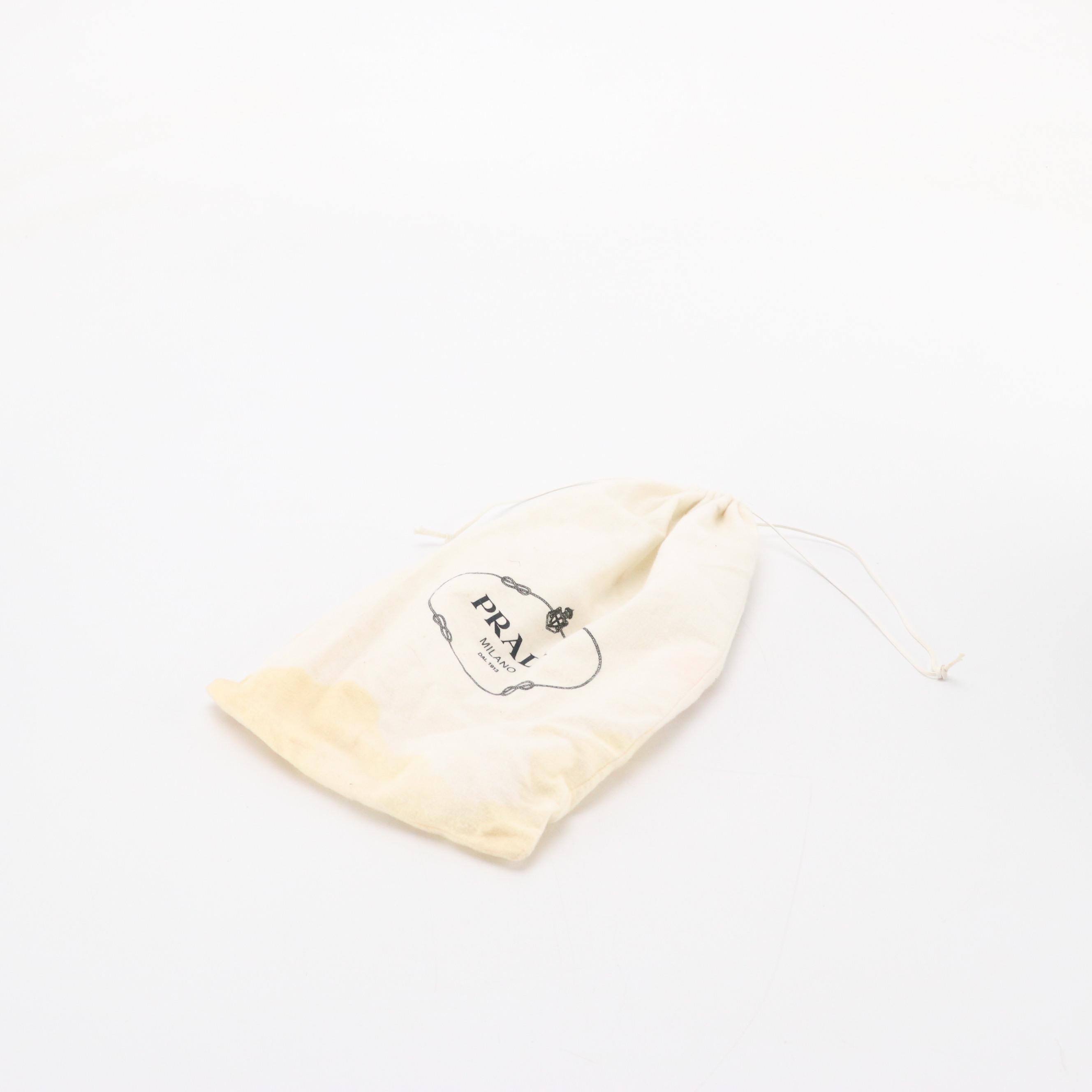 Prada Embellished Buckle Block Heel Loafers in Blue Silk Brocade