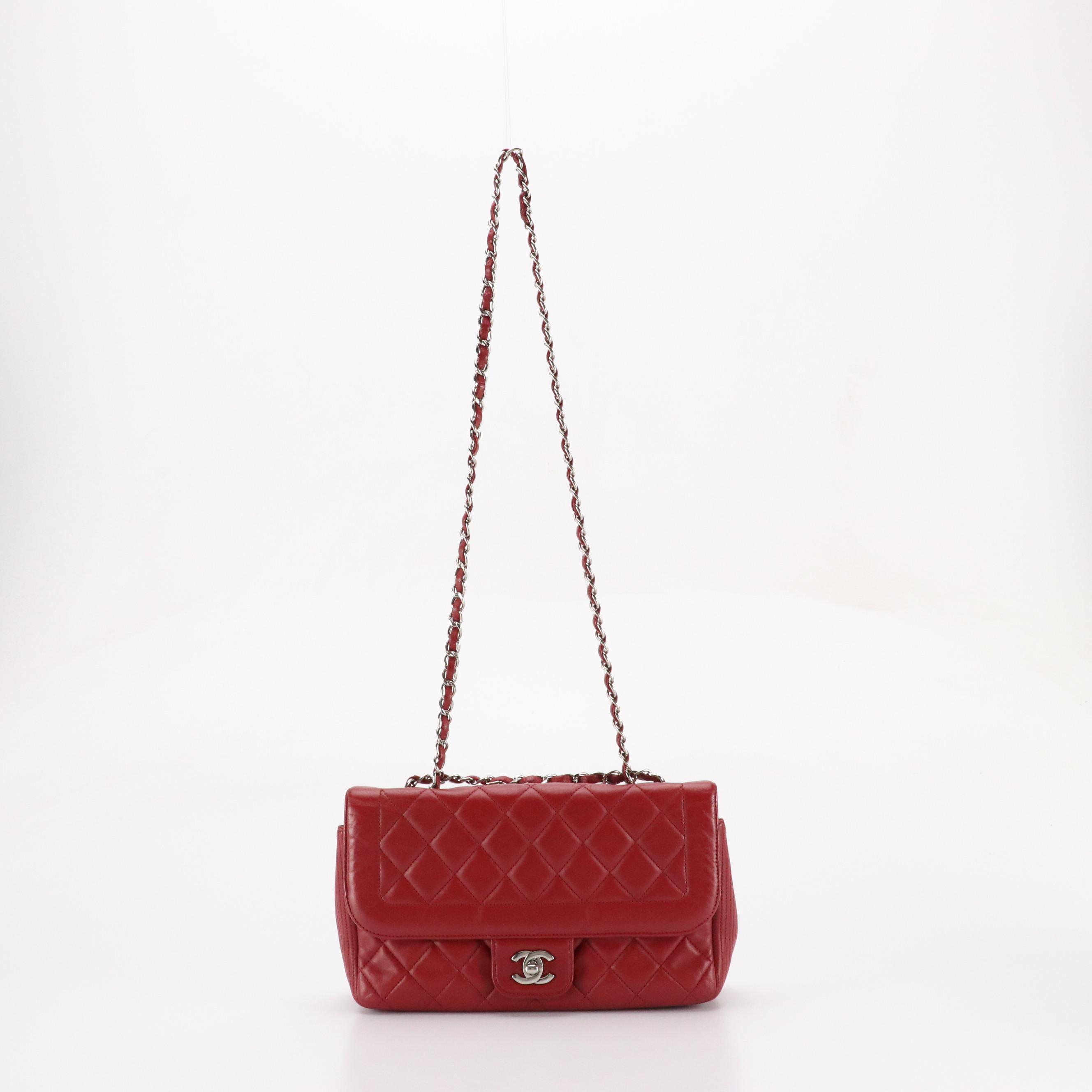 Chanel Classic Single Flap Small Shoulder Bag in Quilted Lambskin Leather