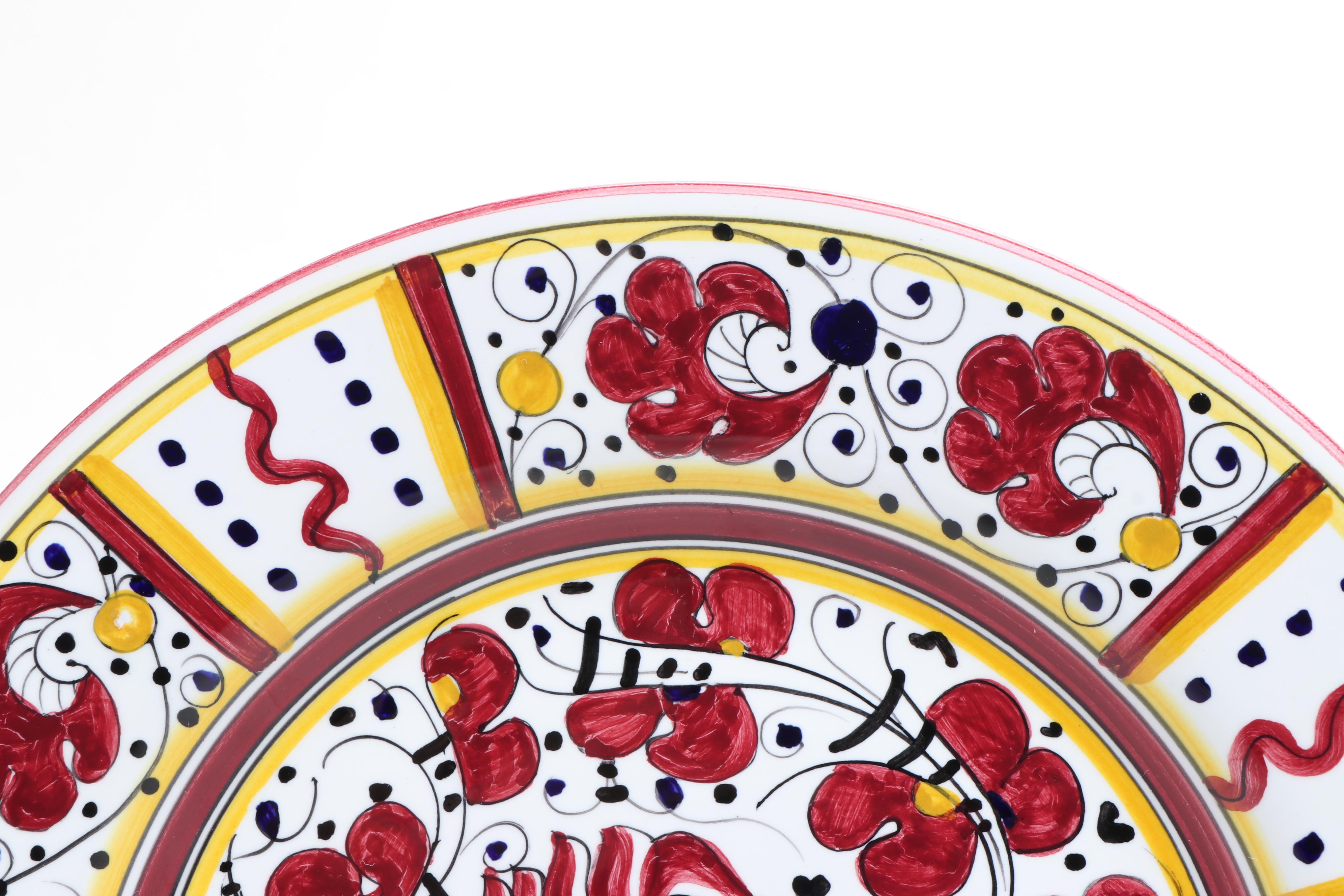 Fima Deruta Rooster Majolica Plates