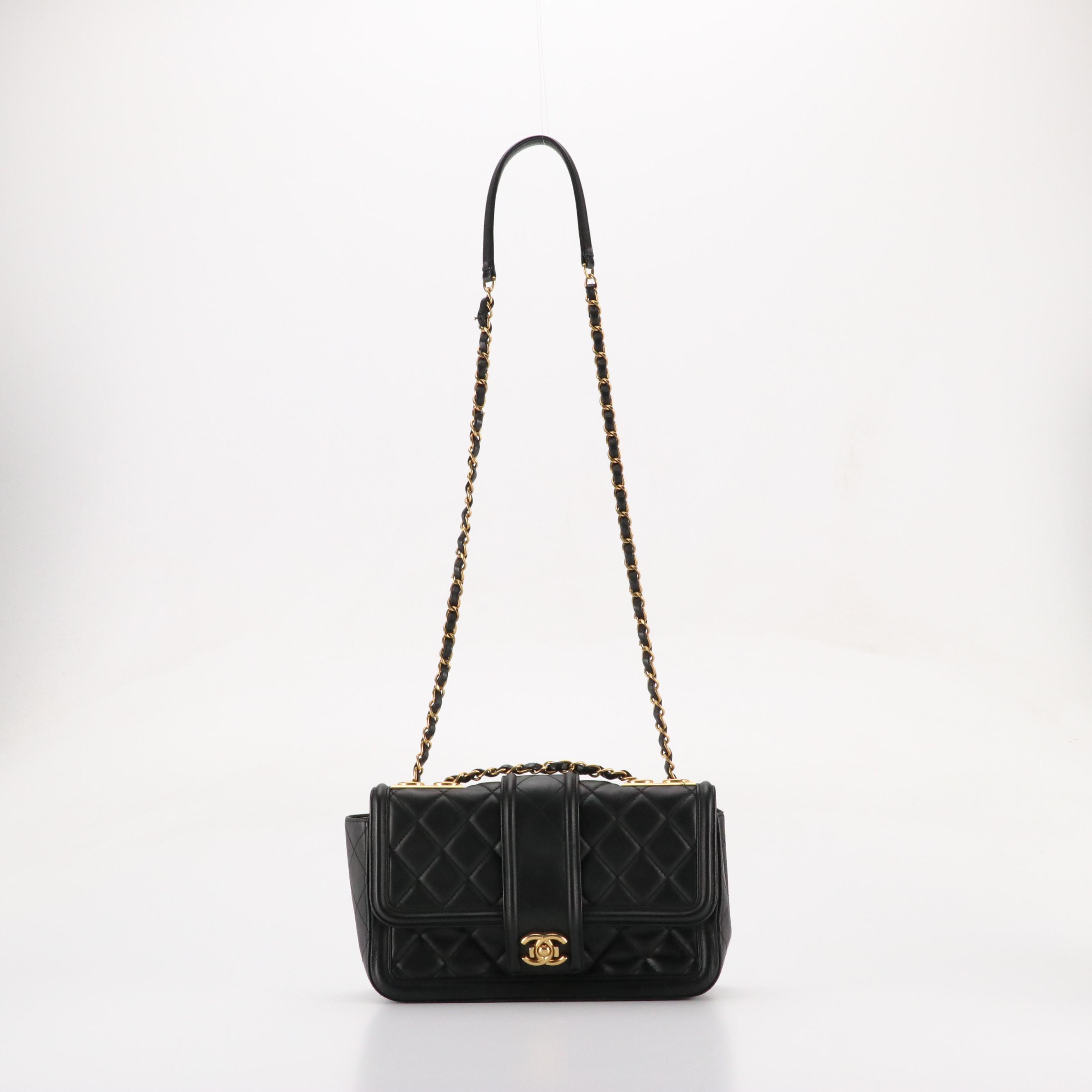 Chanel CC Strap Elegant Bag in Quilted Leather