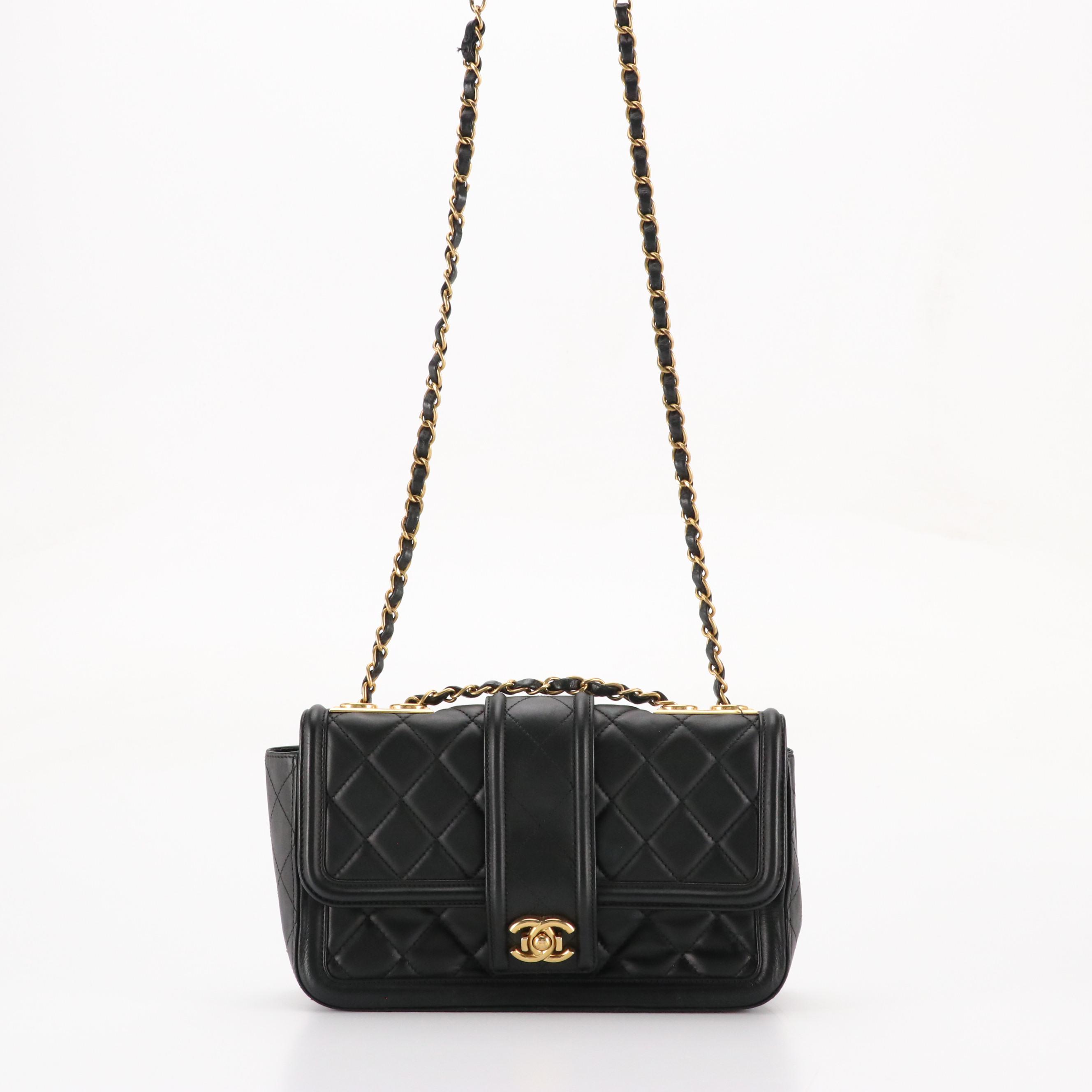 Chanel CC Strap Elegant Bag in Quilted Leather