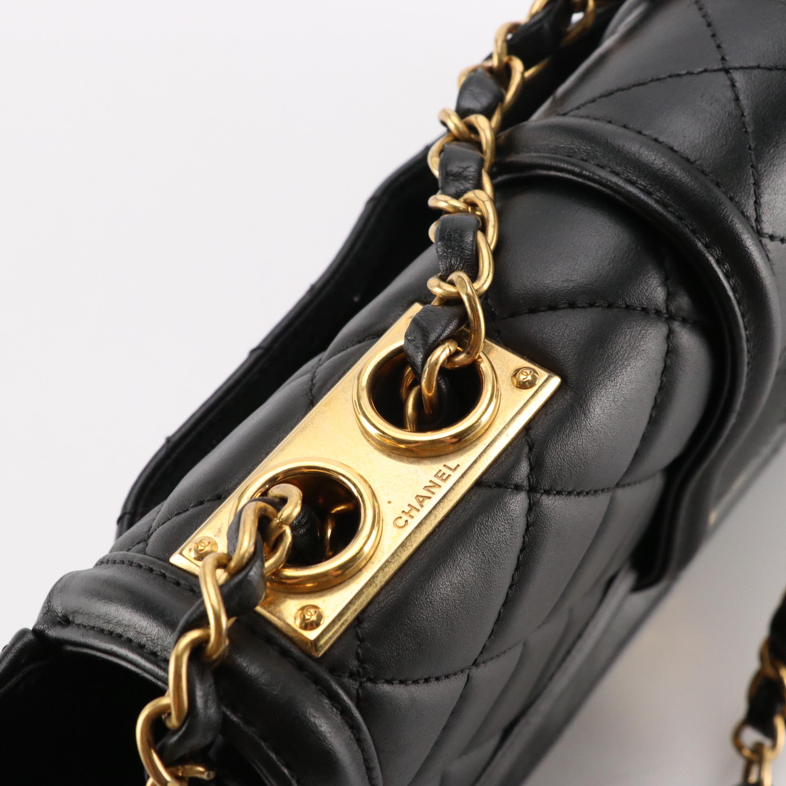 Chanel CC Strap Elegant Bag in Quilted Leather