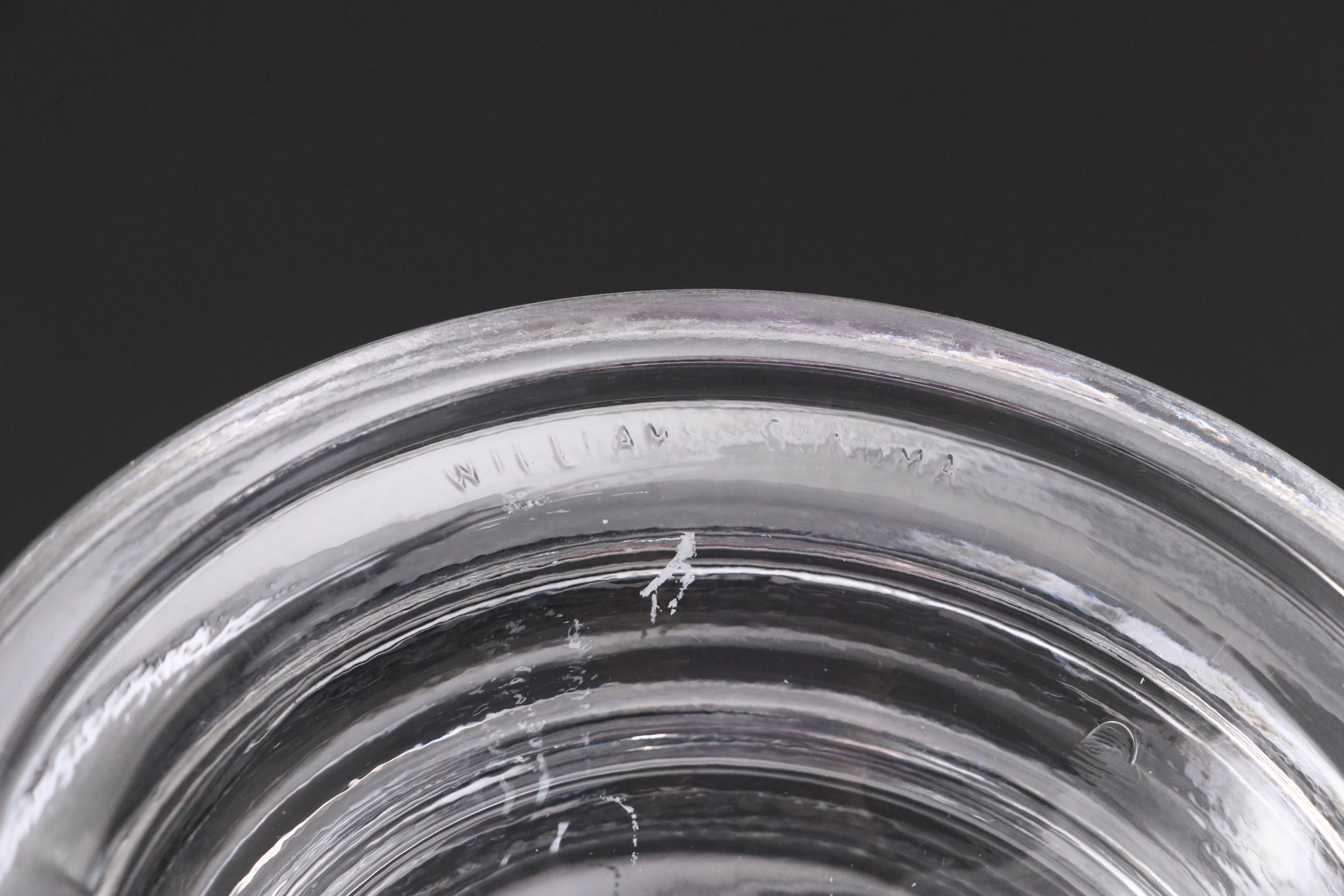 William Sonoma Glass Cake Stand with Other Glass Vessels