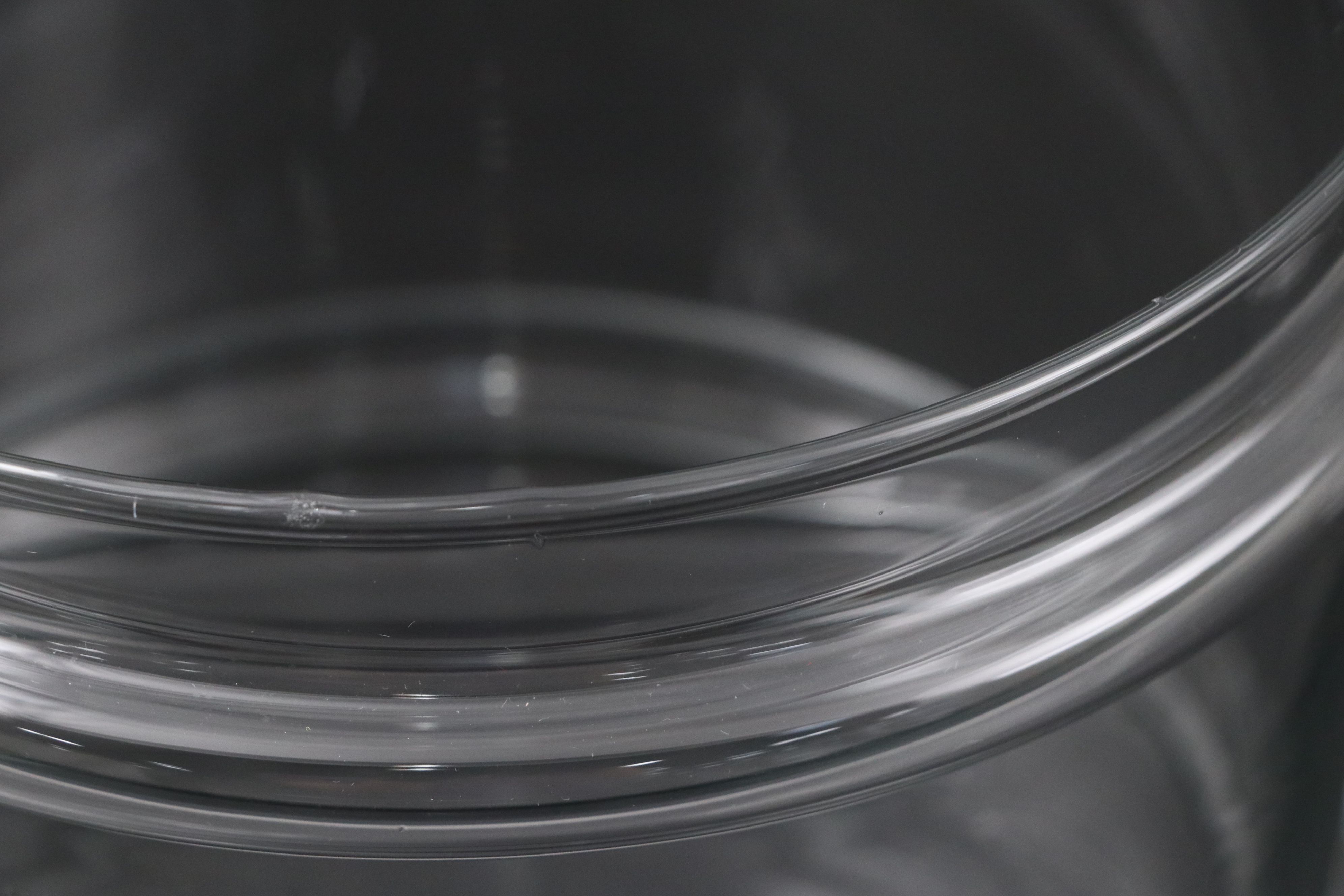 William Sonoma Glass Cake Stand with Other Glass Vessels