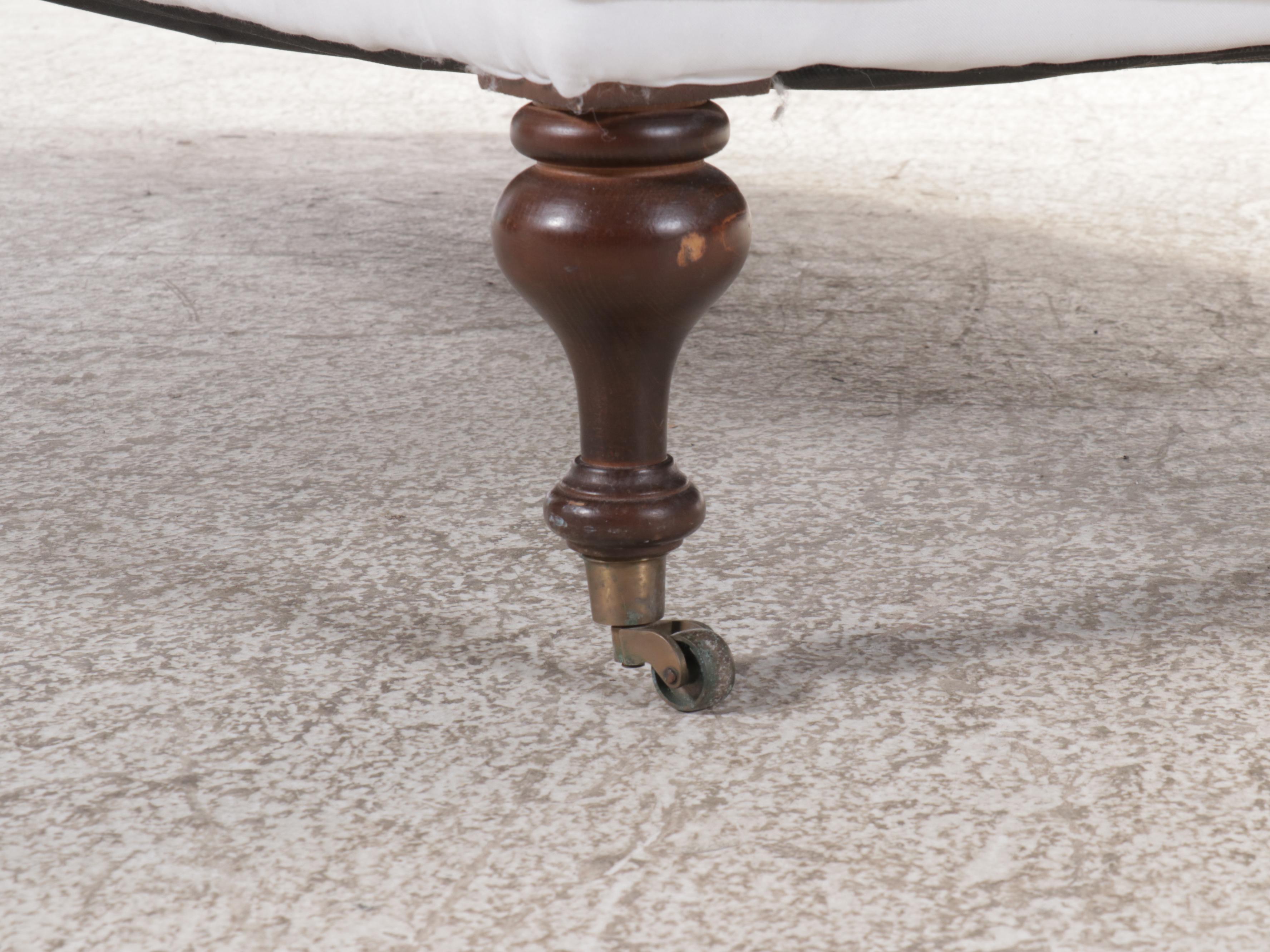 Mitchell Gold White Fabric Upholstered Loveseat