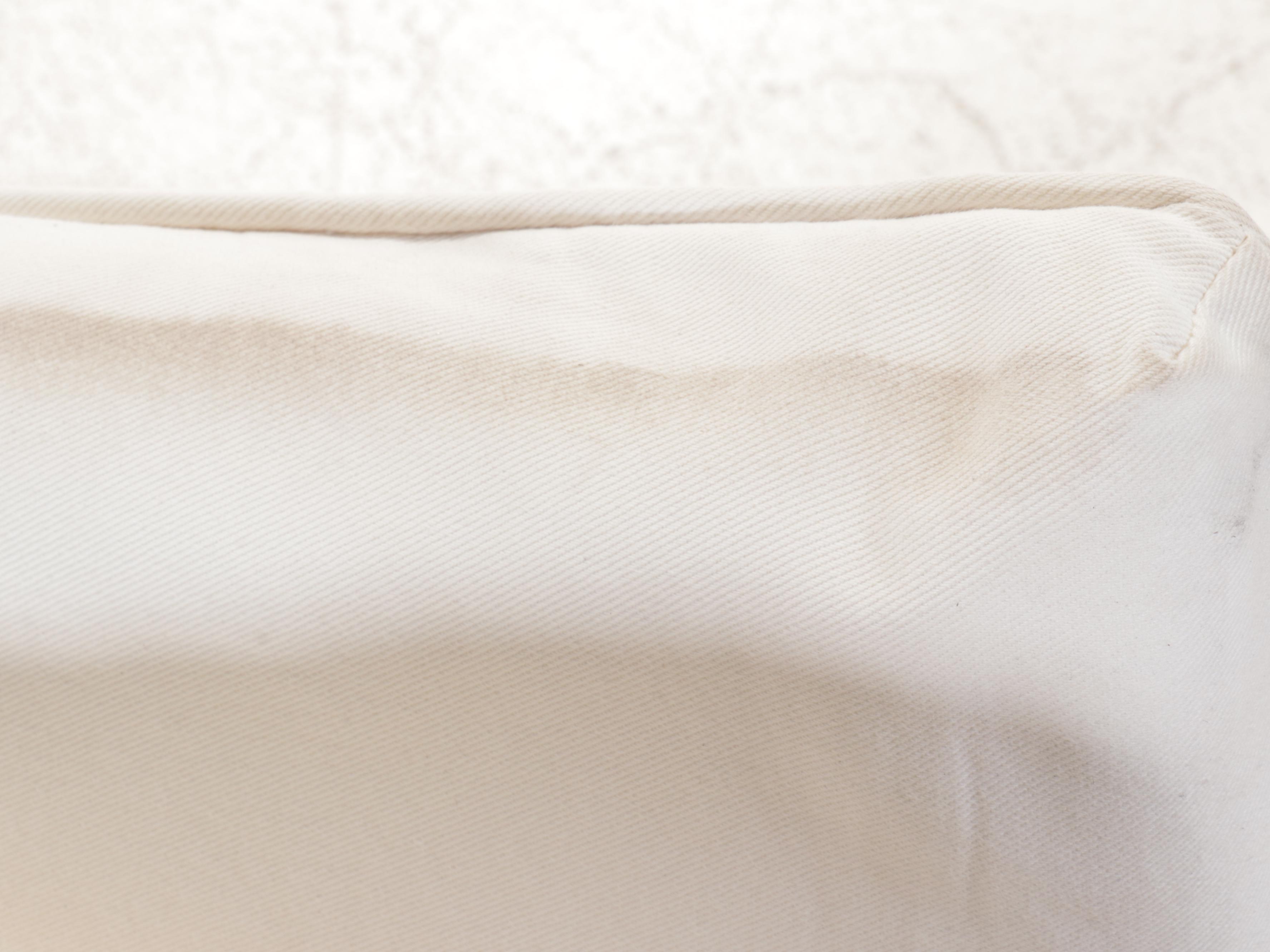 Mitchell Gold White Fabric Upholstered Loveseat