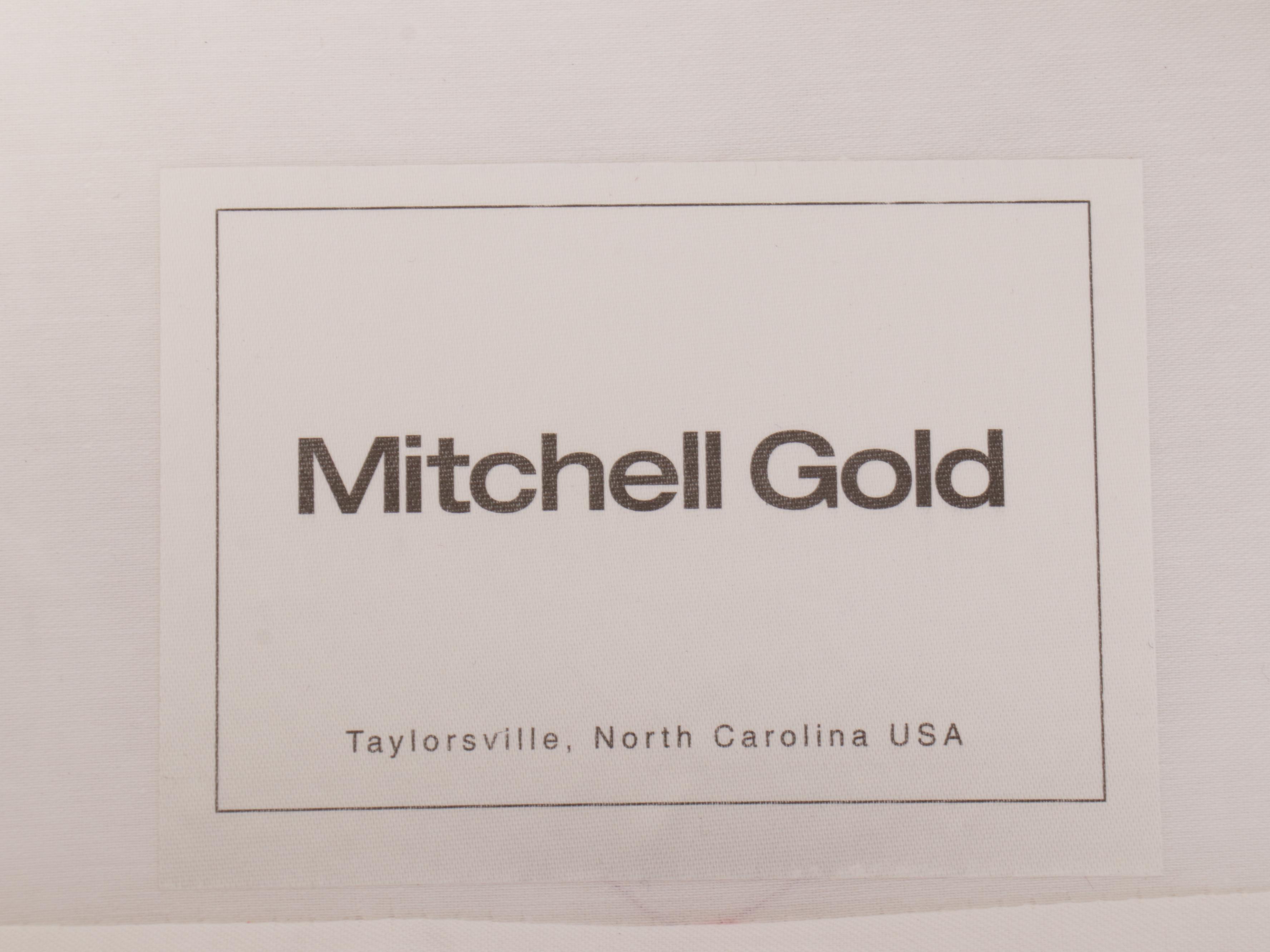 Mitchell Gold White Fabric Upholstered Loveseat