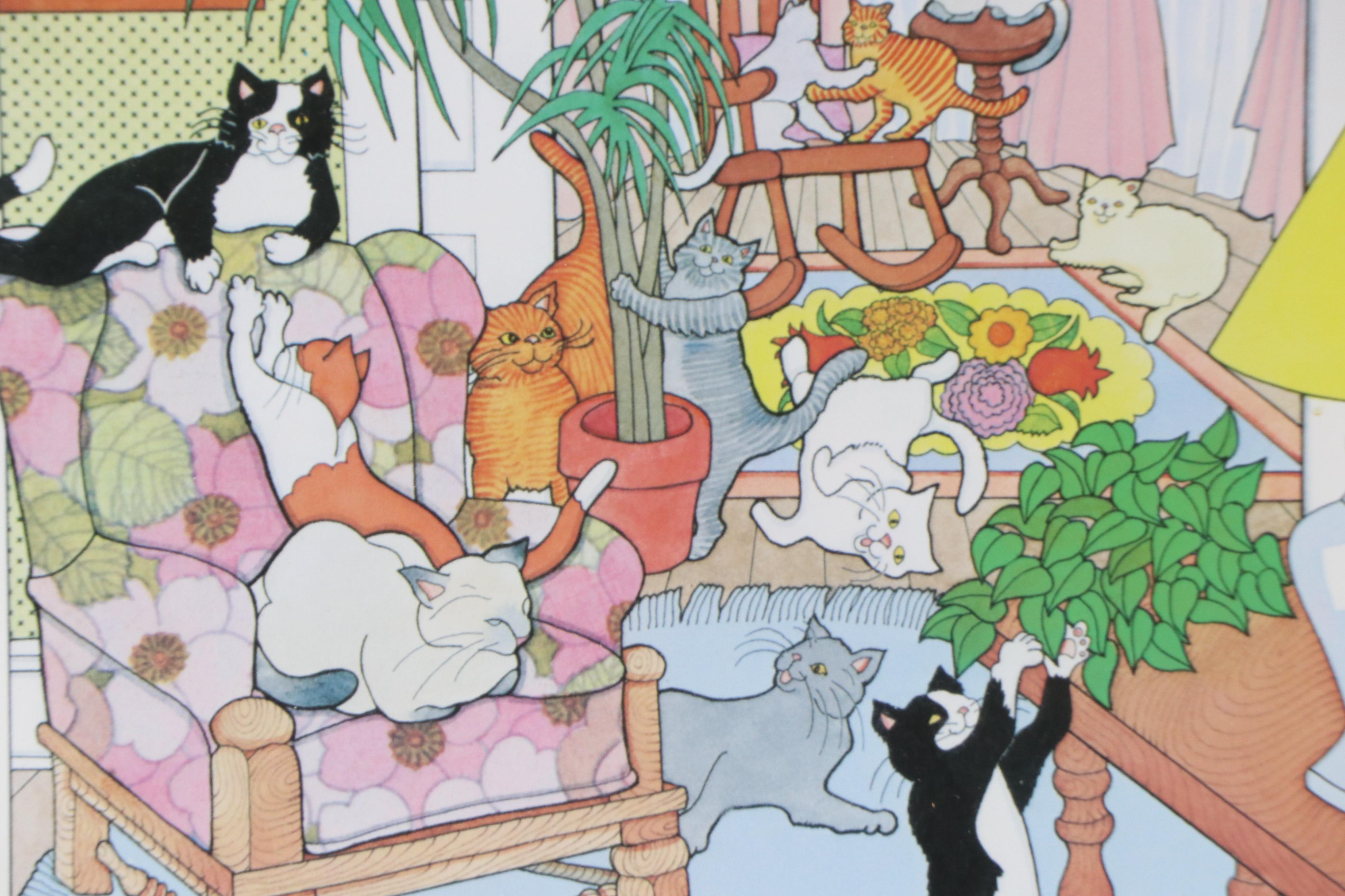 Frances Greenberg Digital Print "Cats Cats Cats"