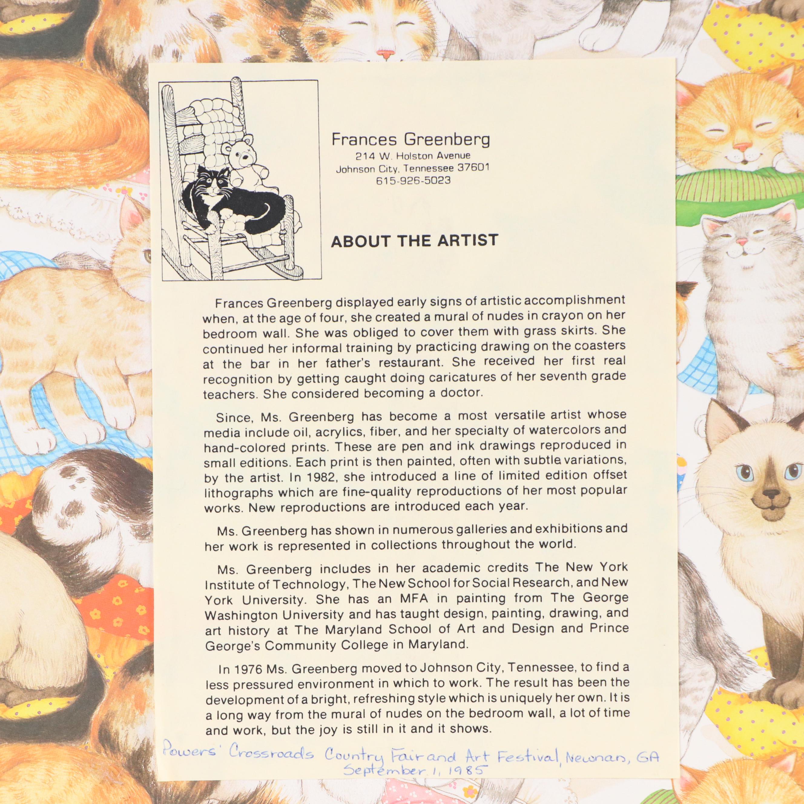 Frances Greenberg Digital Print "Cats Cats Cats"