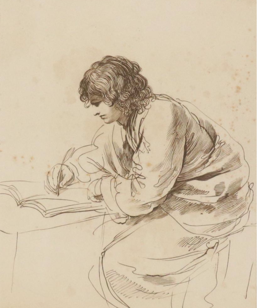 F. Bartolozzi Engraving After Guercino "St. John the Evangelist," 18th Century