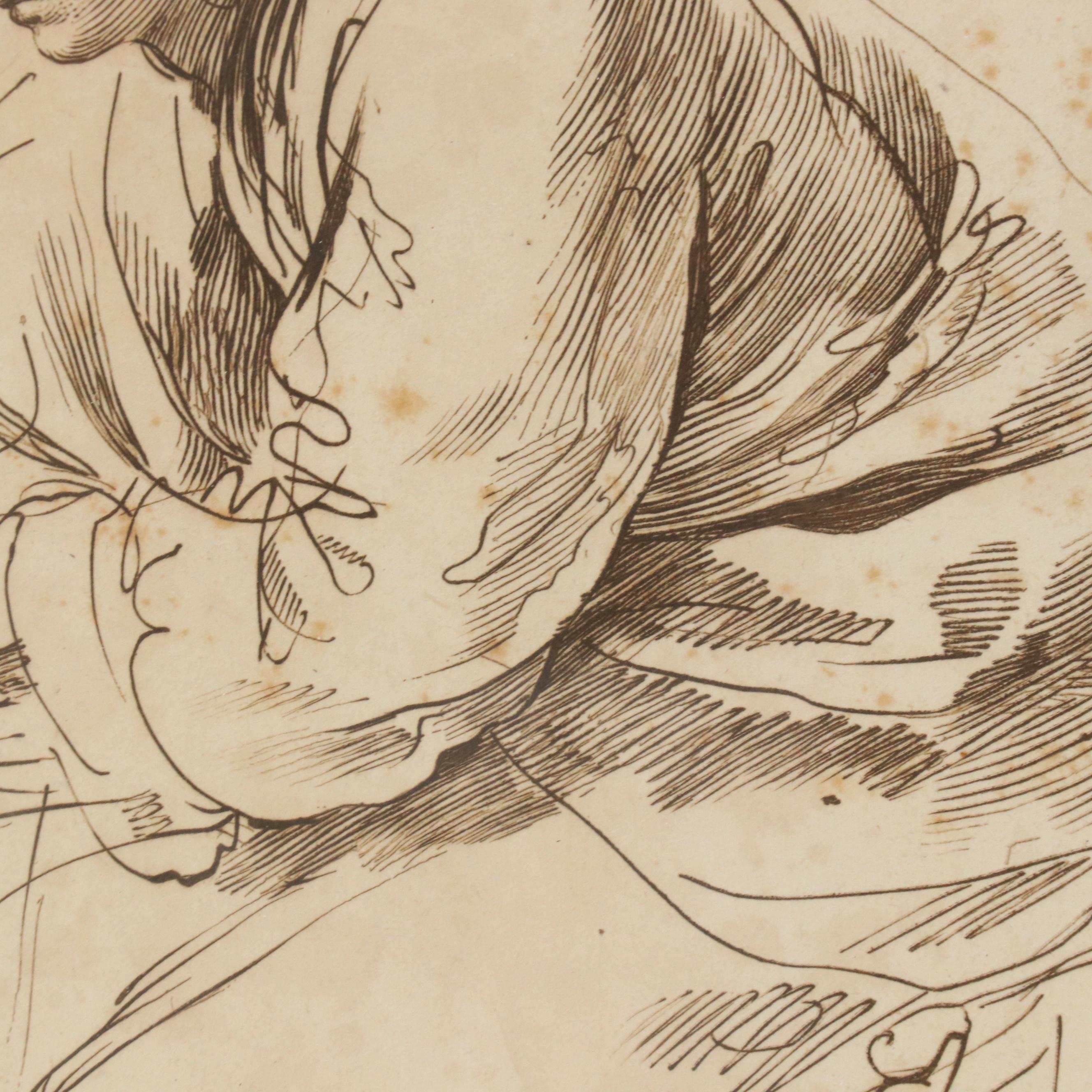 F. Bartolozzi Engraving After Guercino "St. John the Evangelist," 18th Century