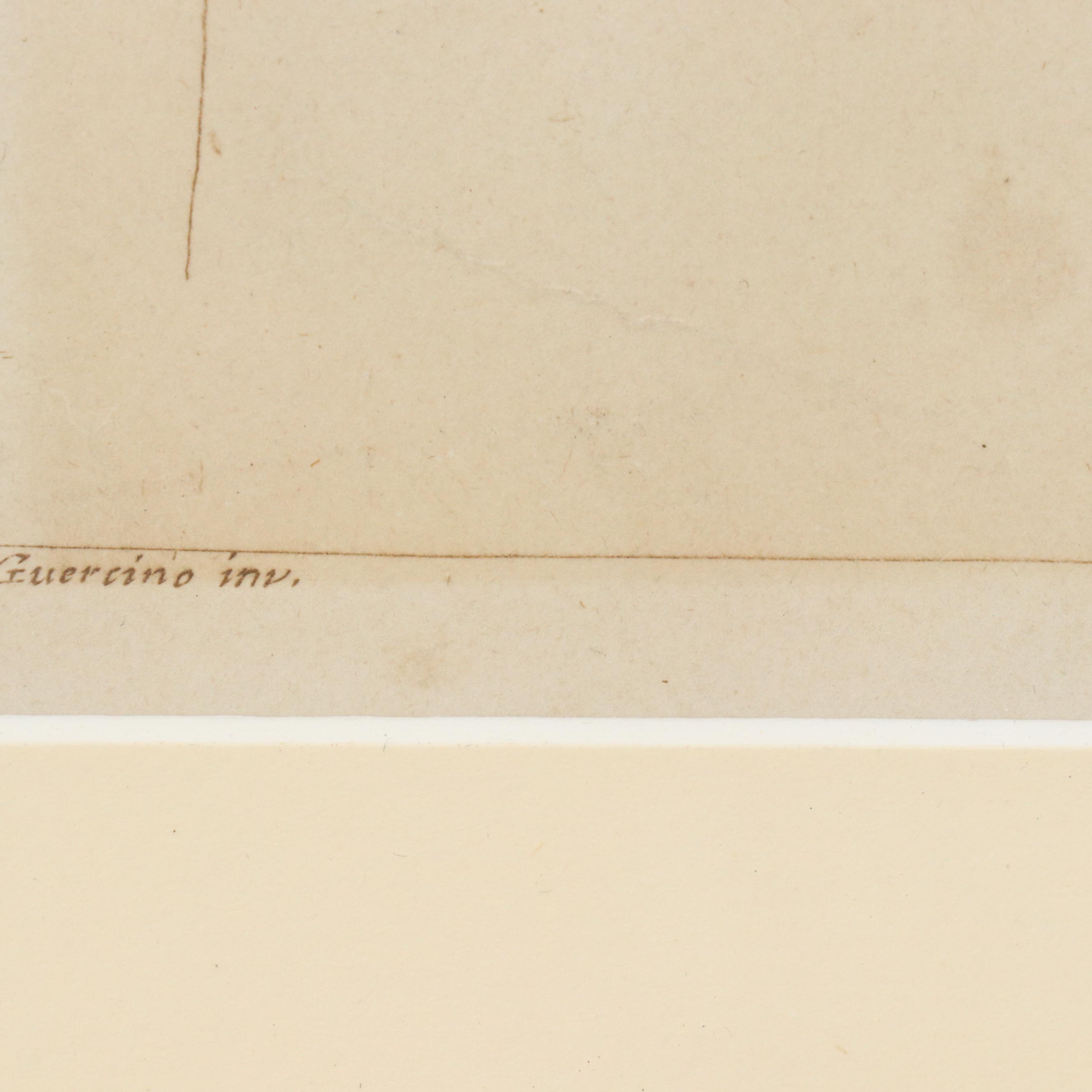 F. Bartolozzi Engraving After Guercino "St. John the Evangelist," 18th Century