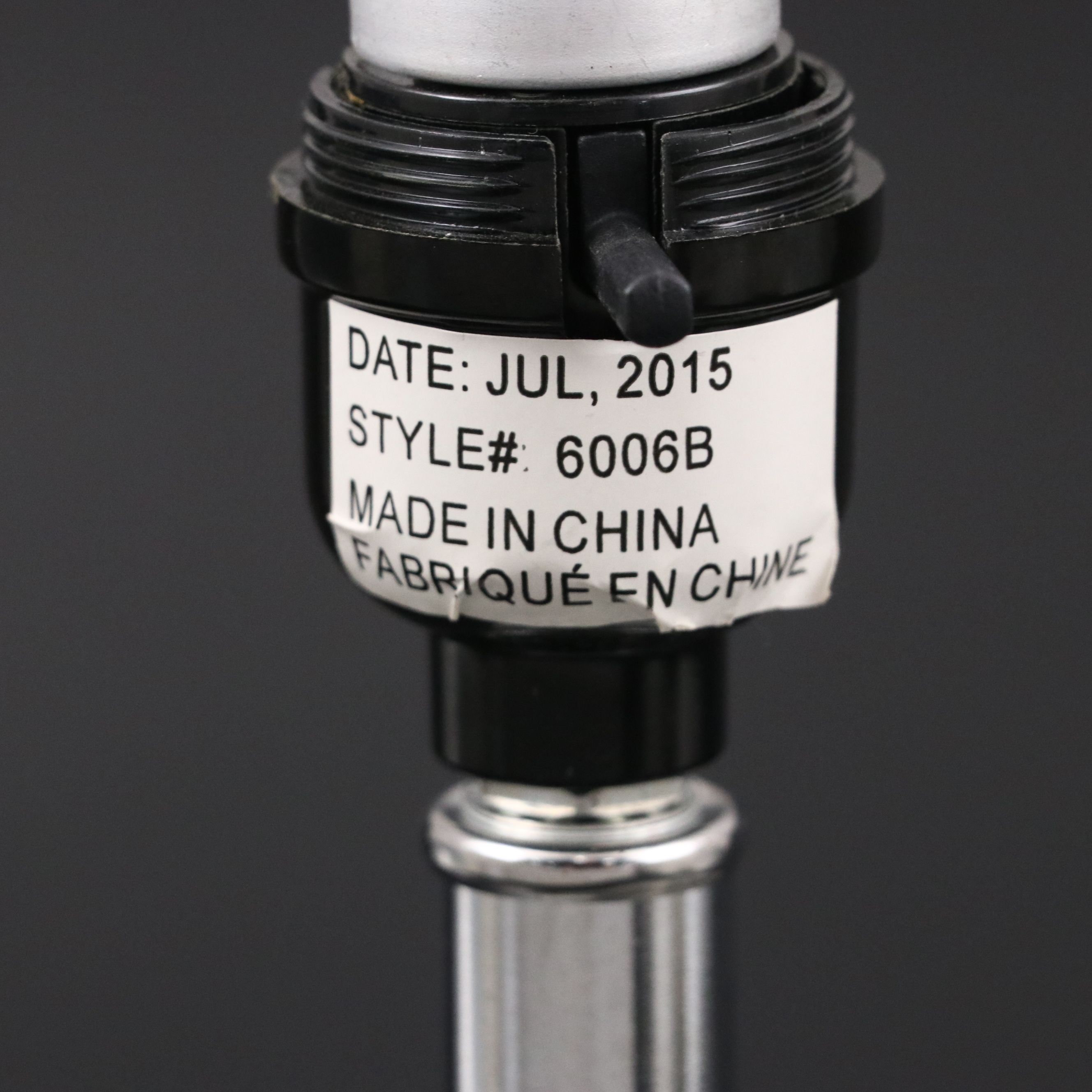 Pair of Stacked Tier Glass Table Lamps with Cotton Shades