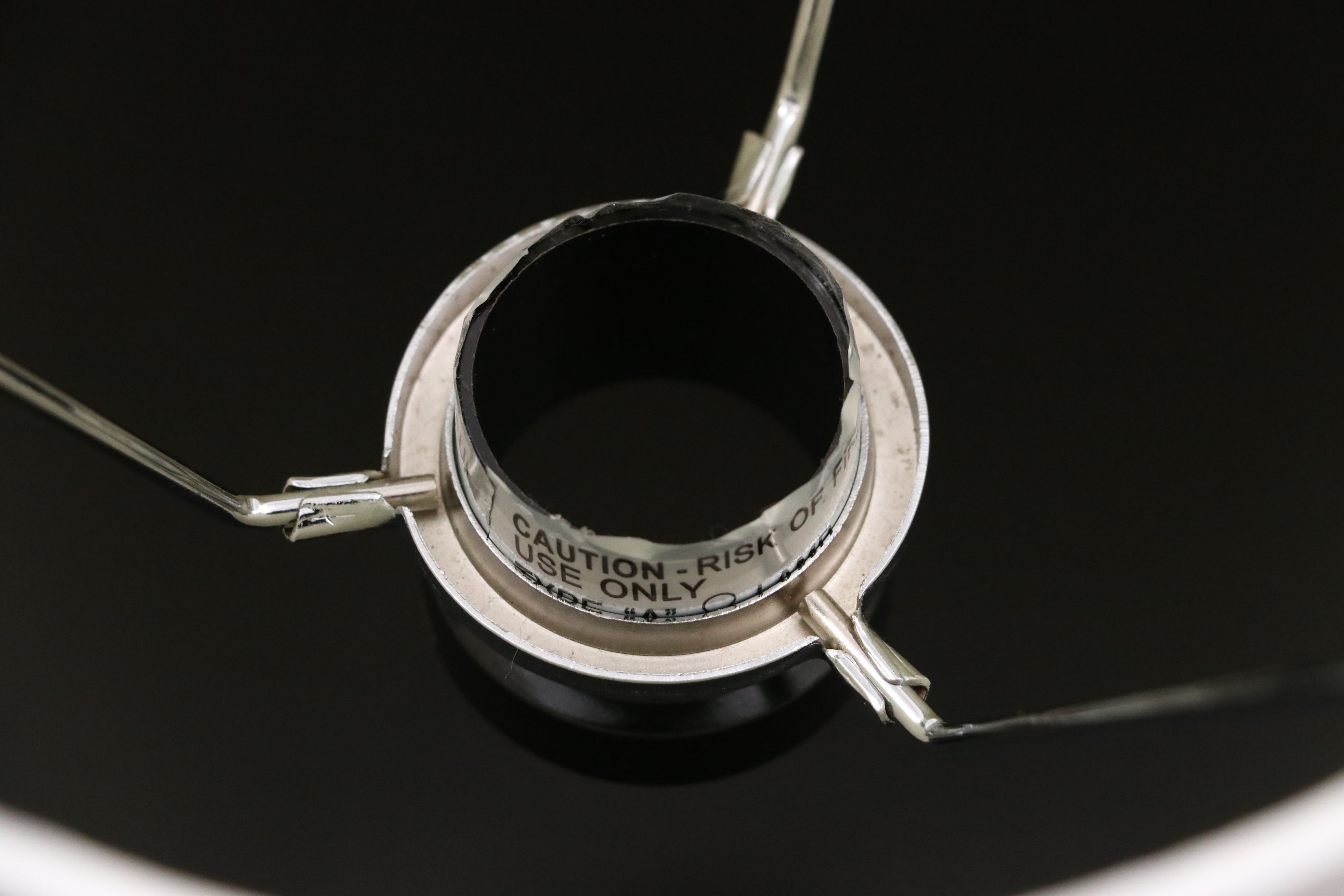 Pair of Stacked Tier Glass Table Lamps with Cotton Shades