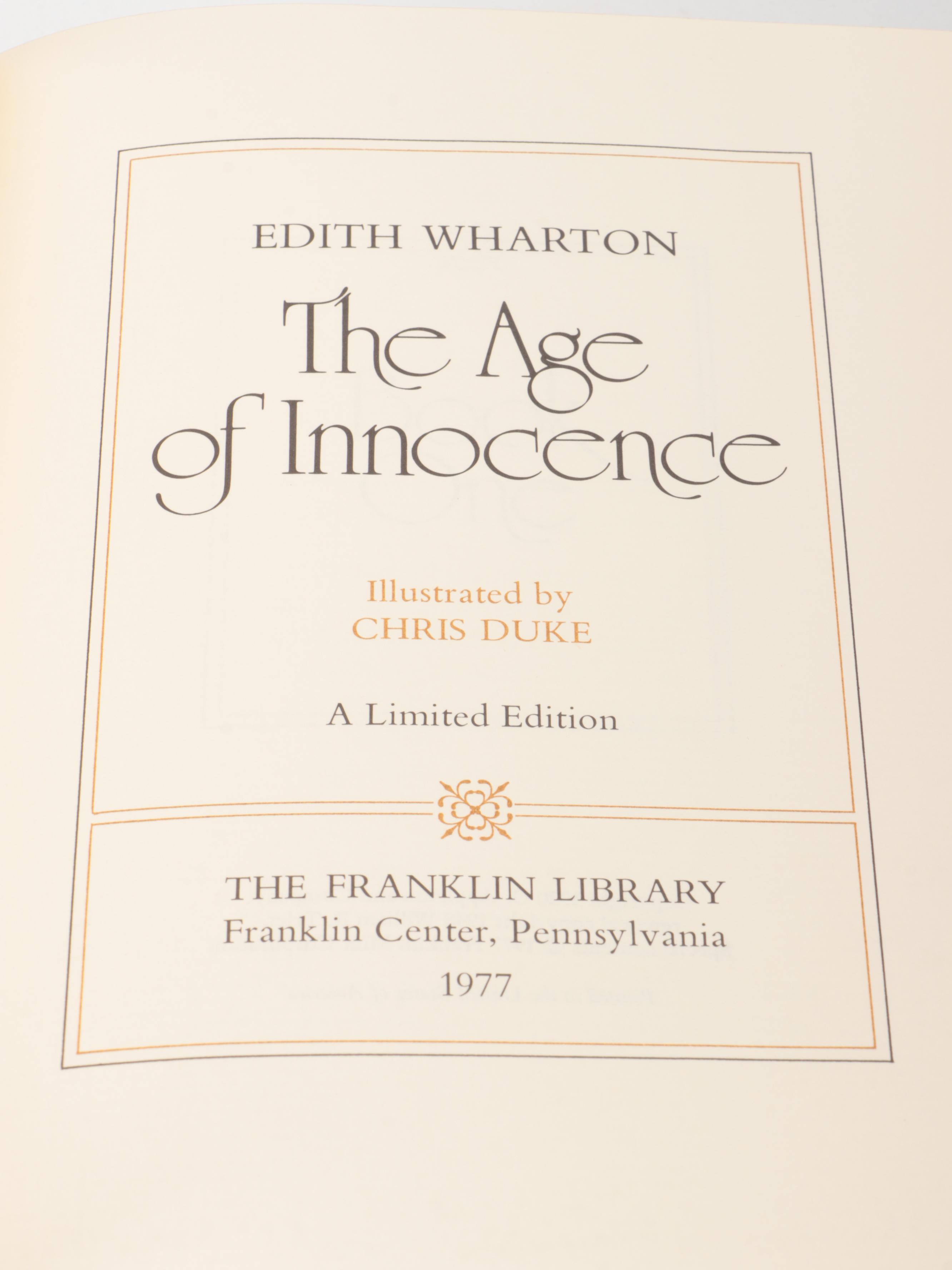 Franklin Library "The Age of Innocence," "Little Women," and More Classics