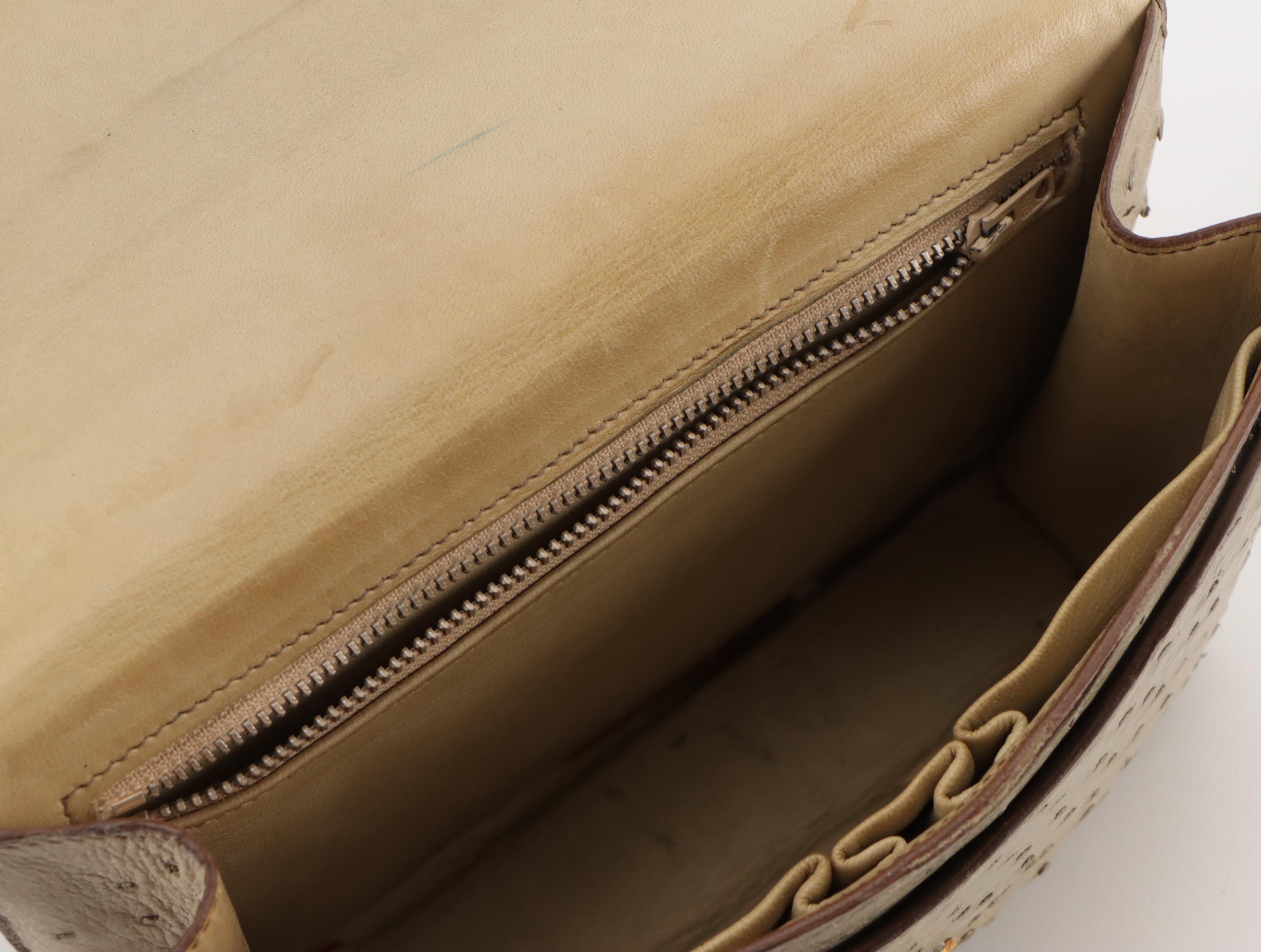 Vintage Ostrich Leather Bifold Wallet, Shoulder Bag  and Two-Way Bag