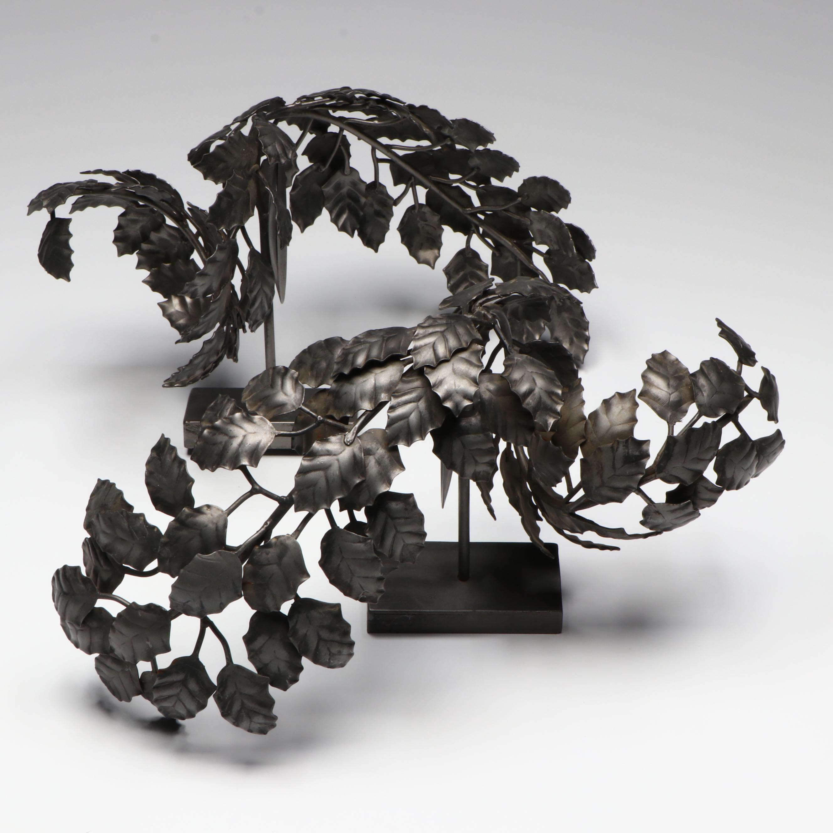 Vining Wrought Metal Candle Wall Sconces