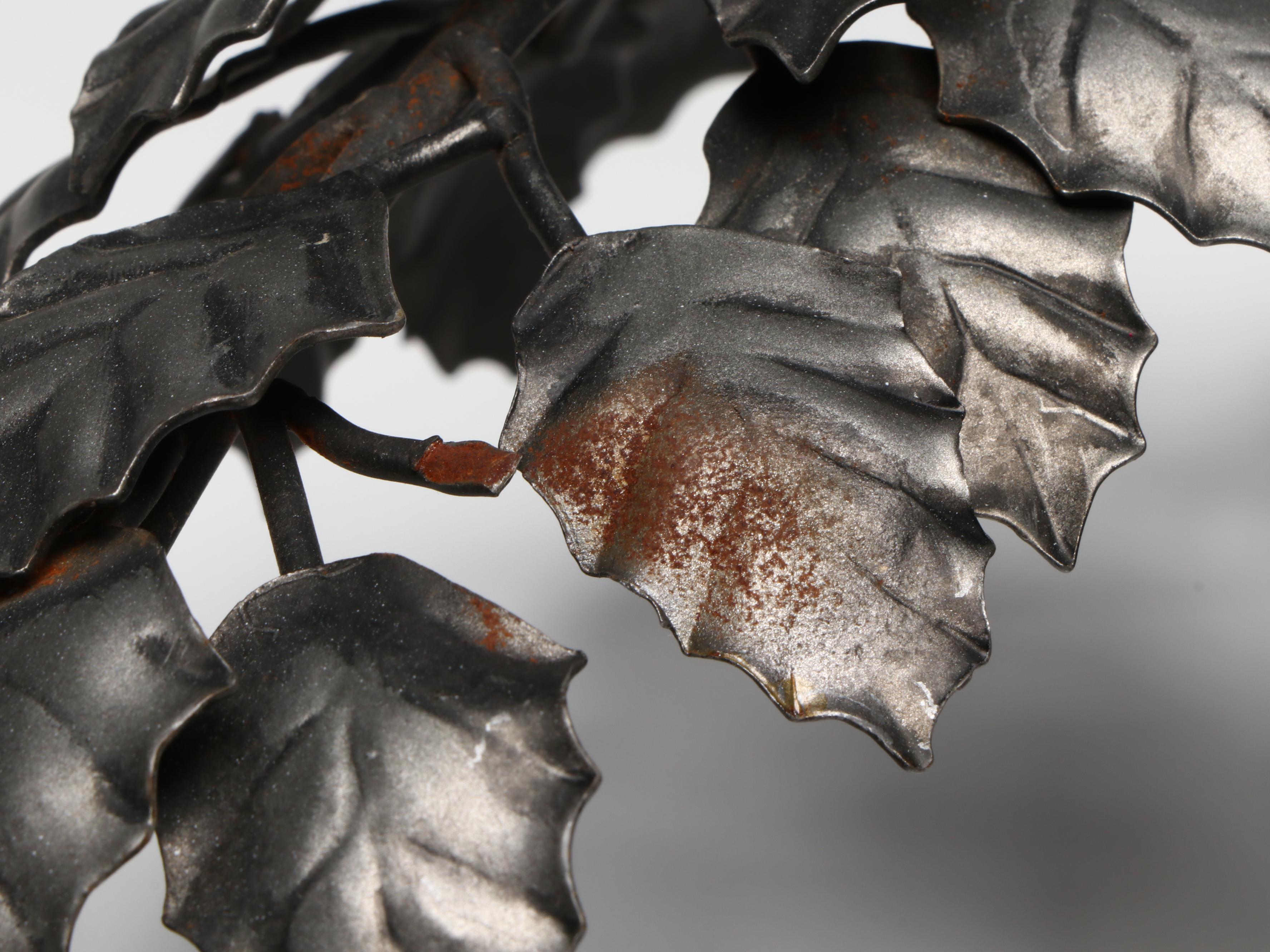 Vining Wrought Metal Candle Wall Sconces