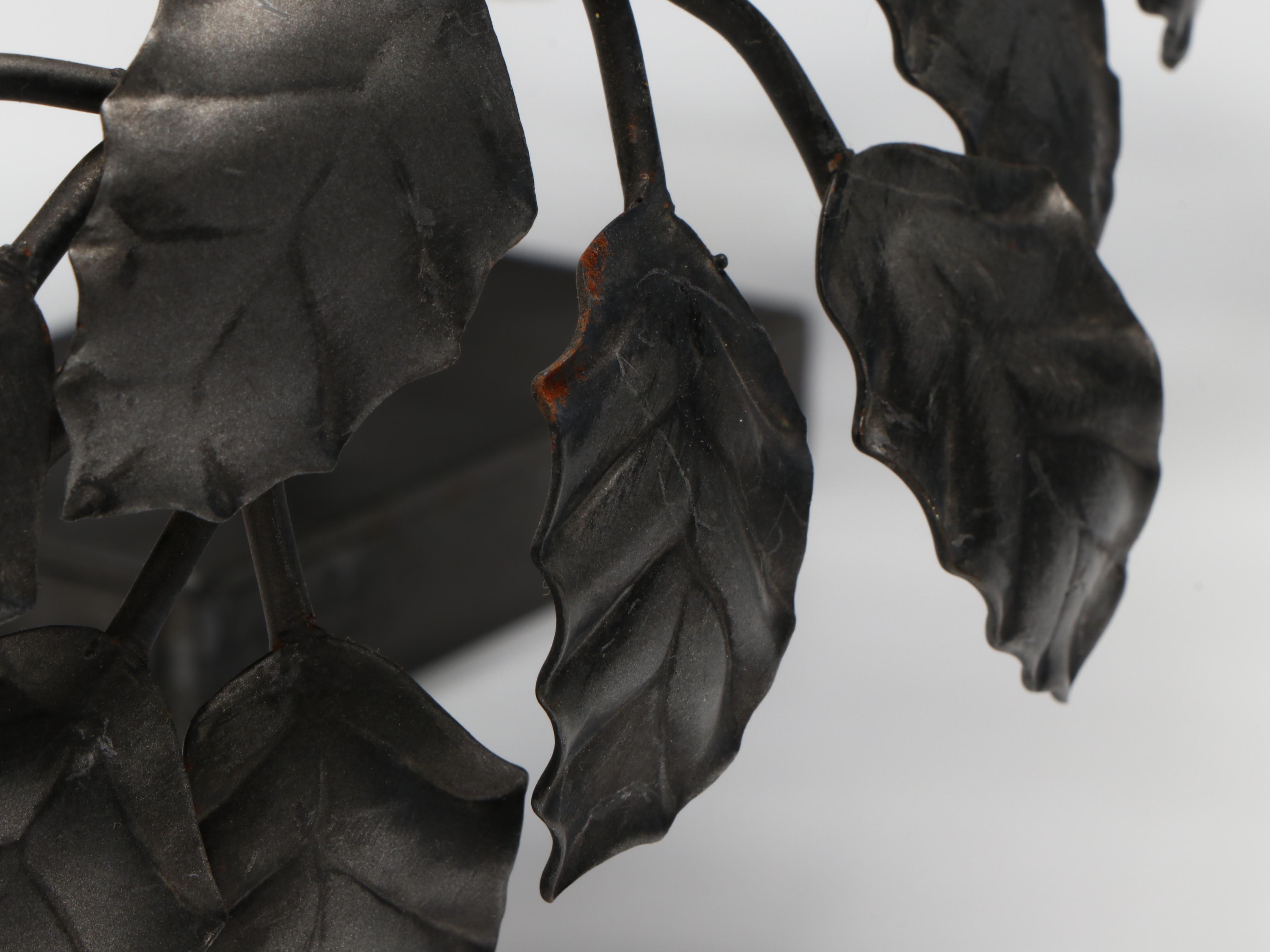 Vining Wrought Metal Candle Wall Sconces