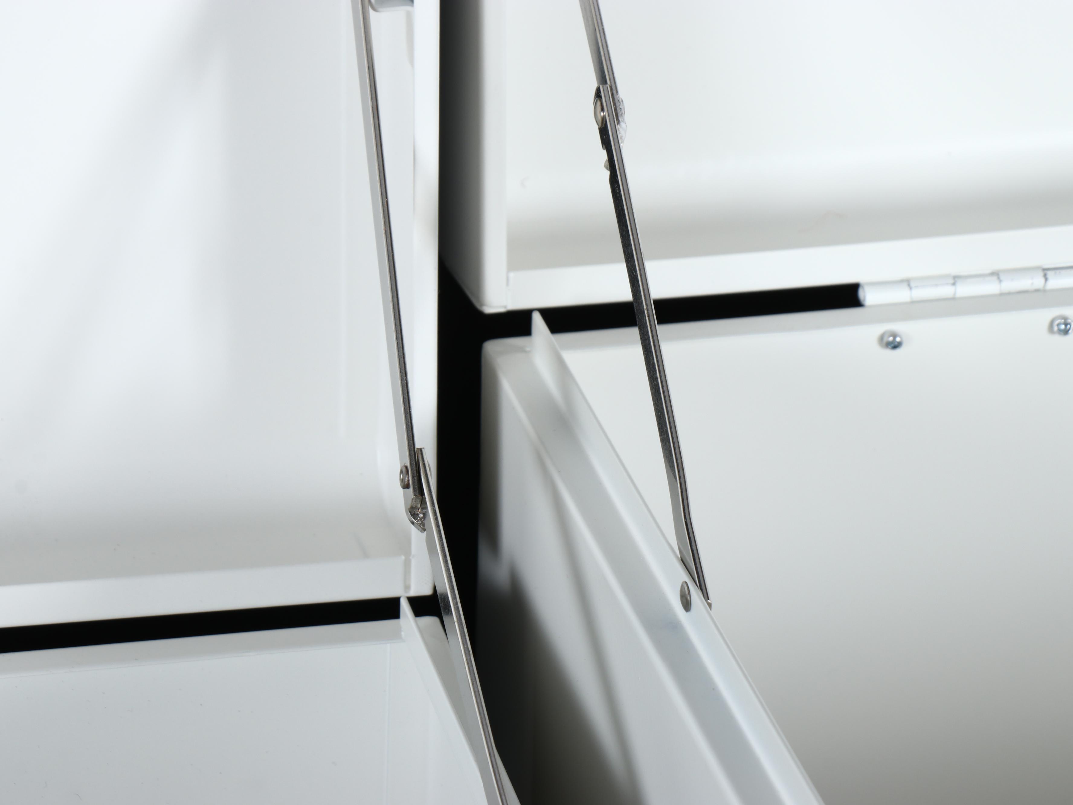 Pair of Beautify White Metal Trunks