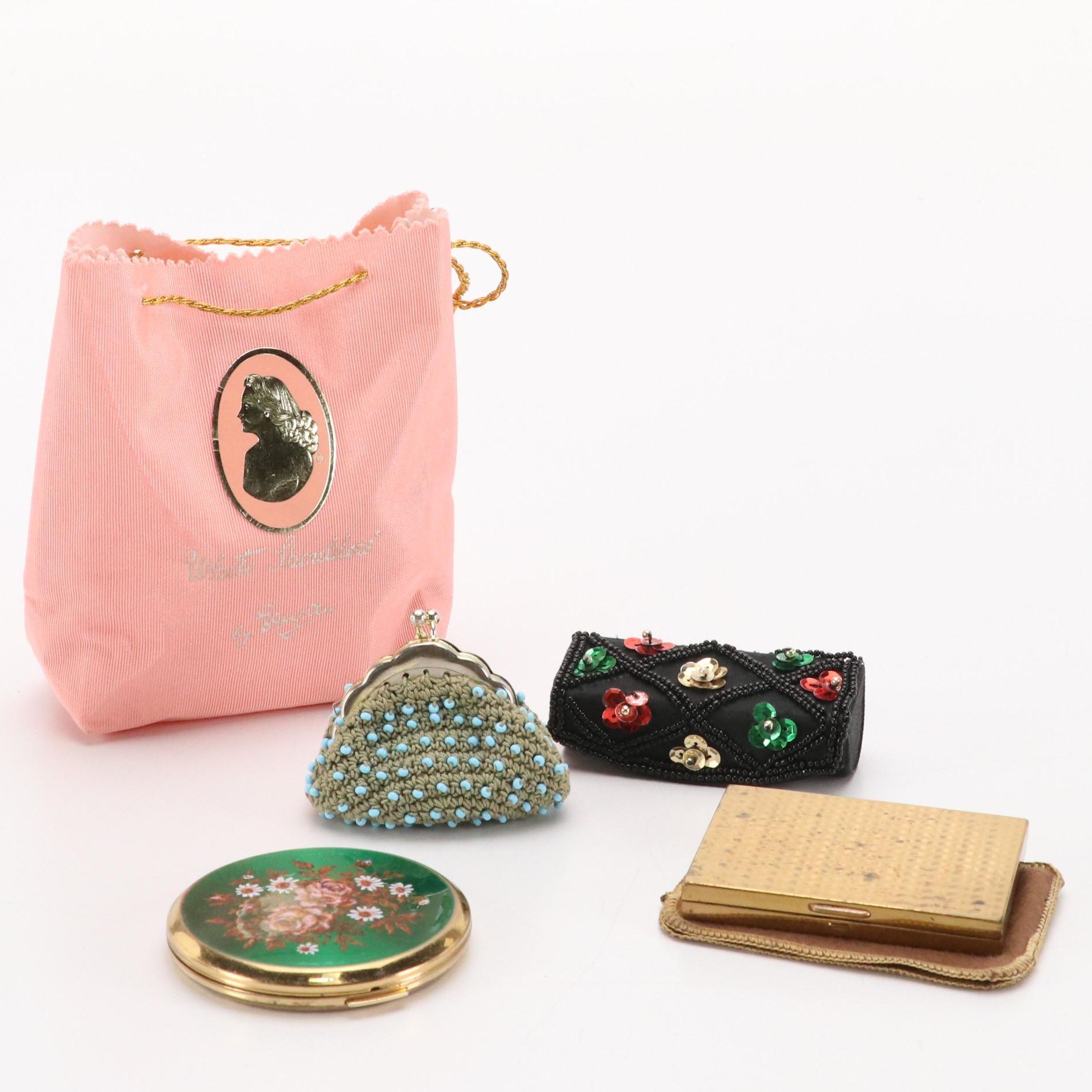 K. Gimbel Mini Beaded Pouch, Stratton Jewelry Case/Pillbox Holder and More