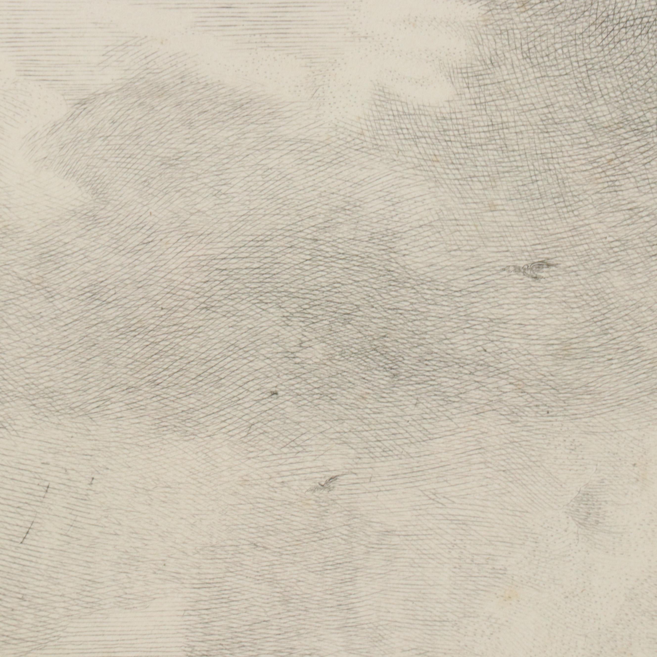 French School Engraving After P. Wouwerman "Les Maquignons à la Foire," 1739