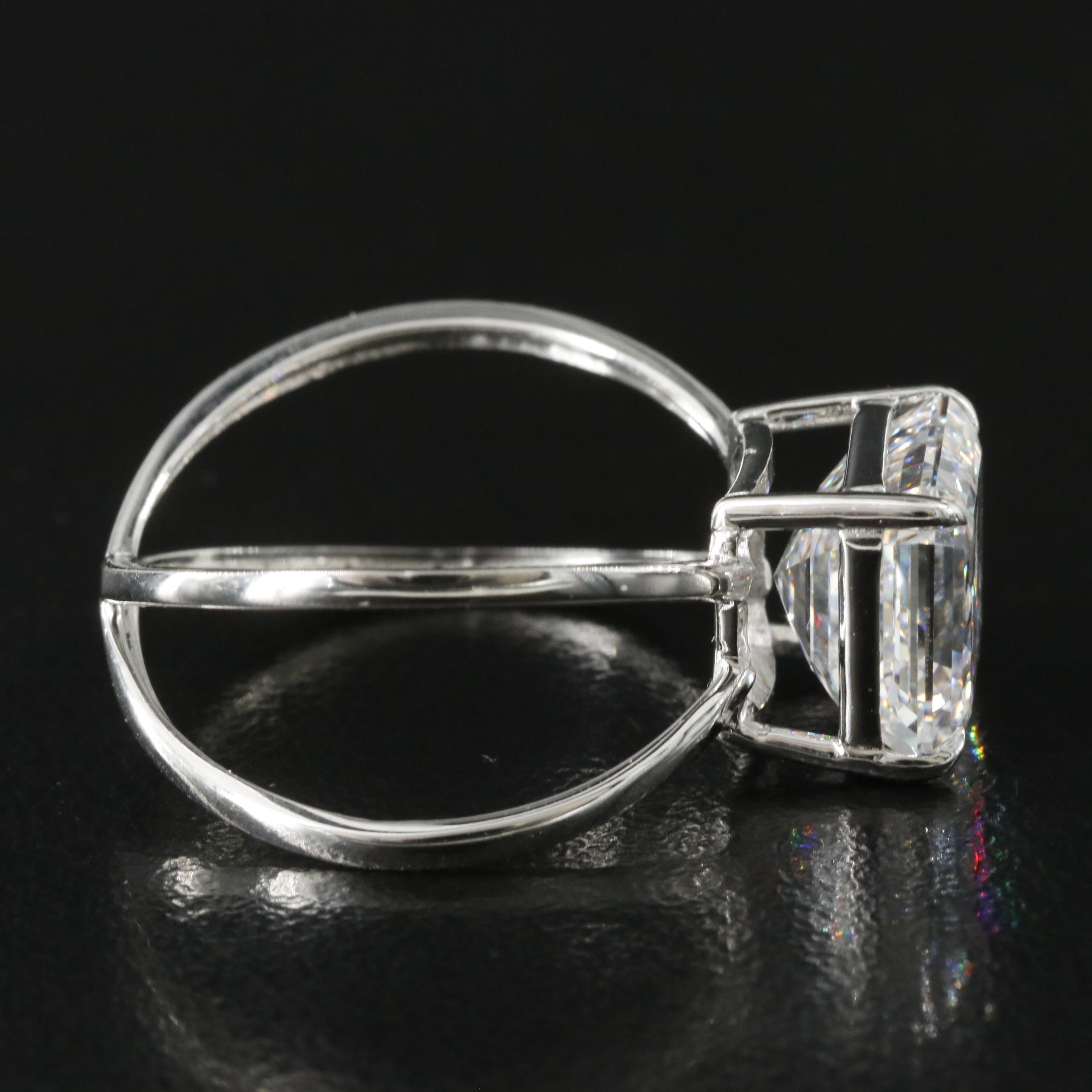 Platinum 4.03 CT Lab Grown Diamond Solitaire Ring with IGI Report