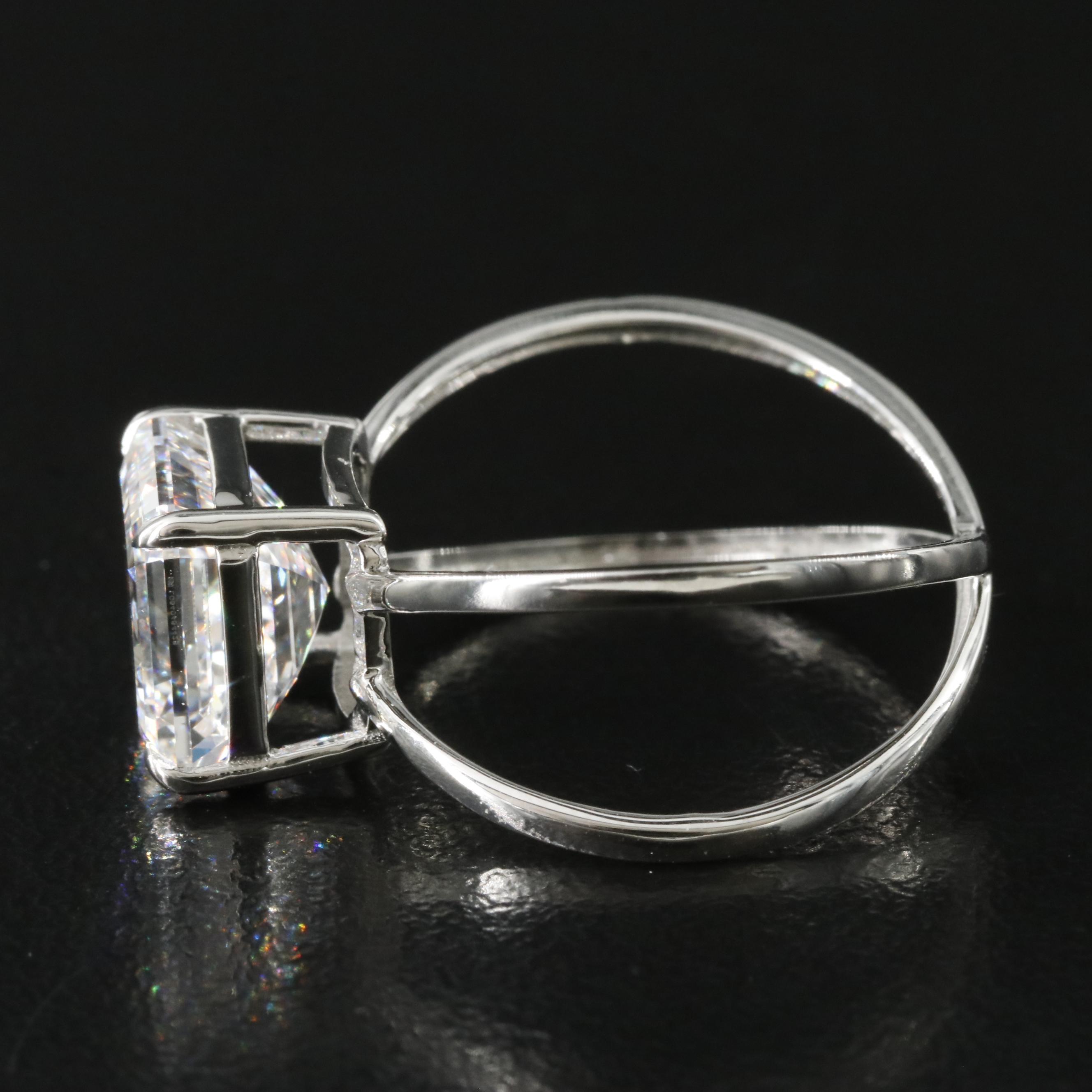 Platinum 4.03 CT Lab Grown Diamond Solitaire Ring with IGI Report