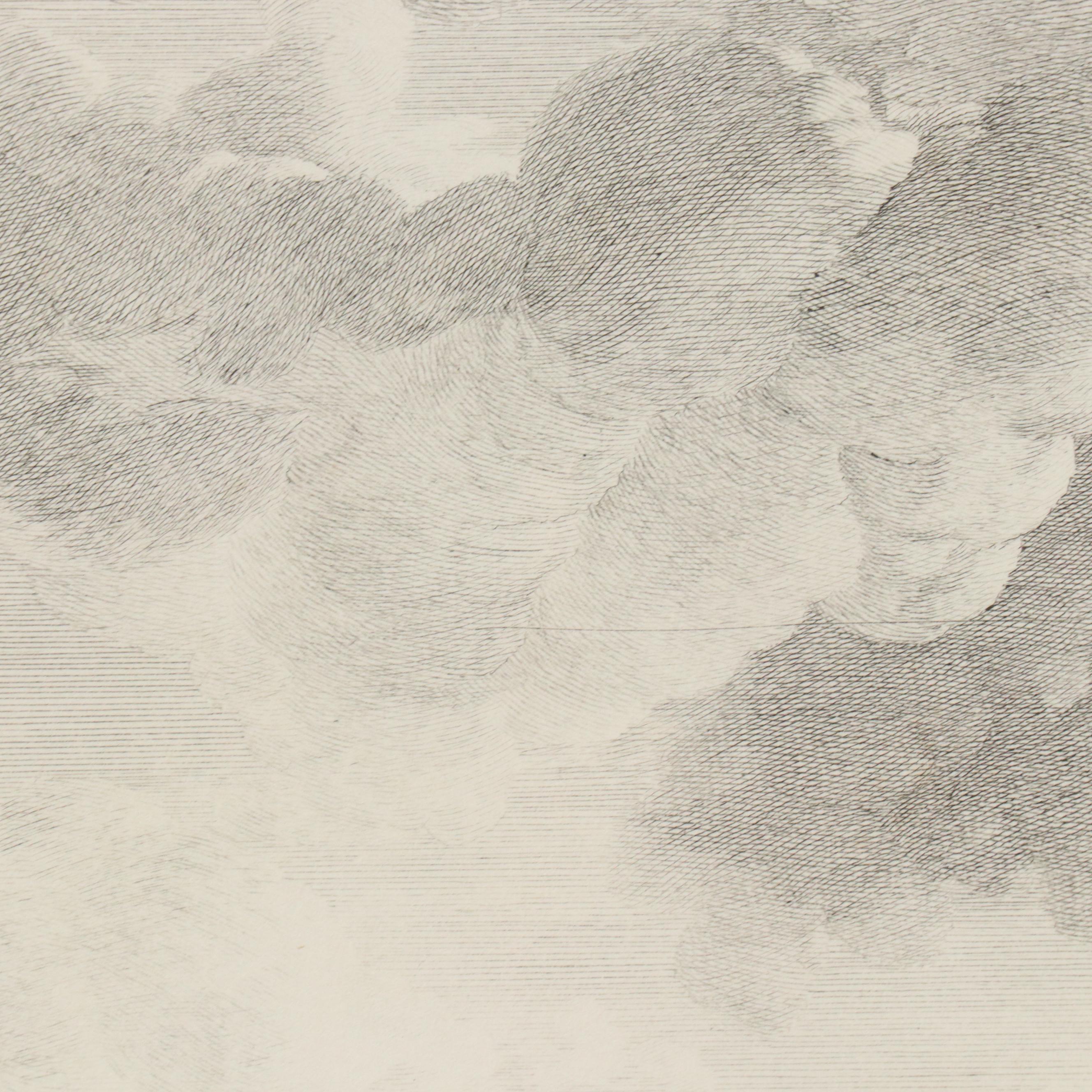 French School Engraving After P. Wouwerman "Le Quartier des Vivandiers," 1754