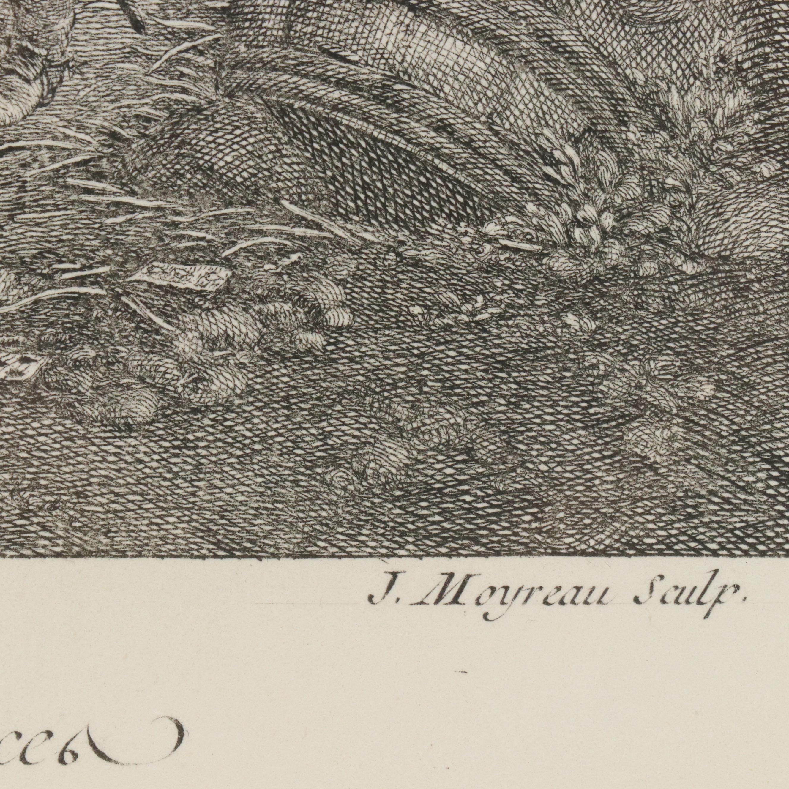 French School Engraving After P. Wouwerman "Le Quartier des Vivandiers," 1754