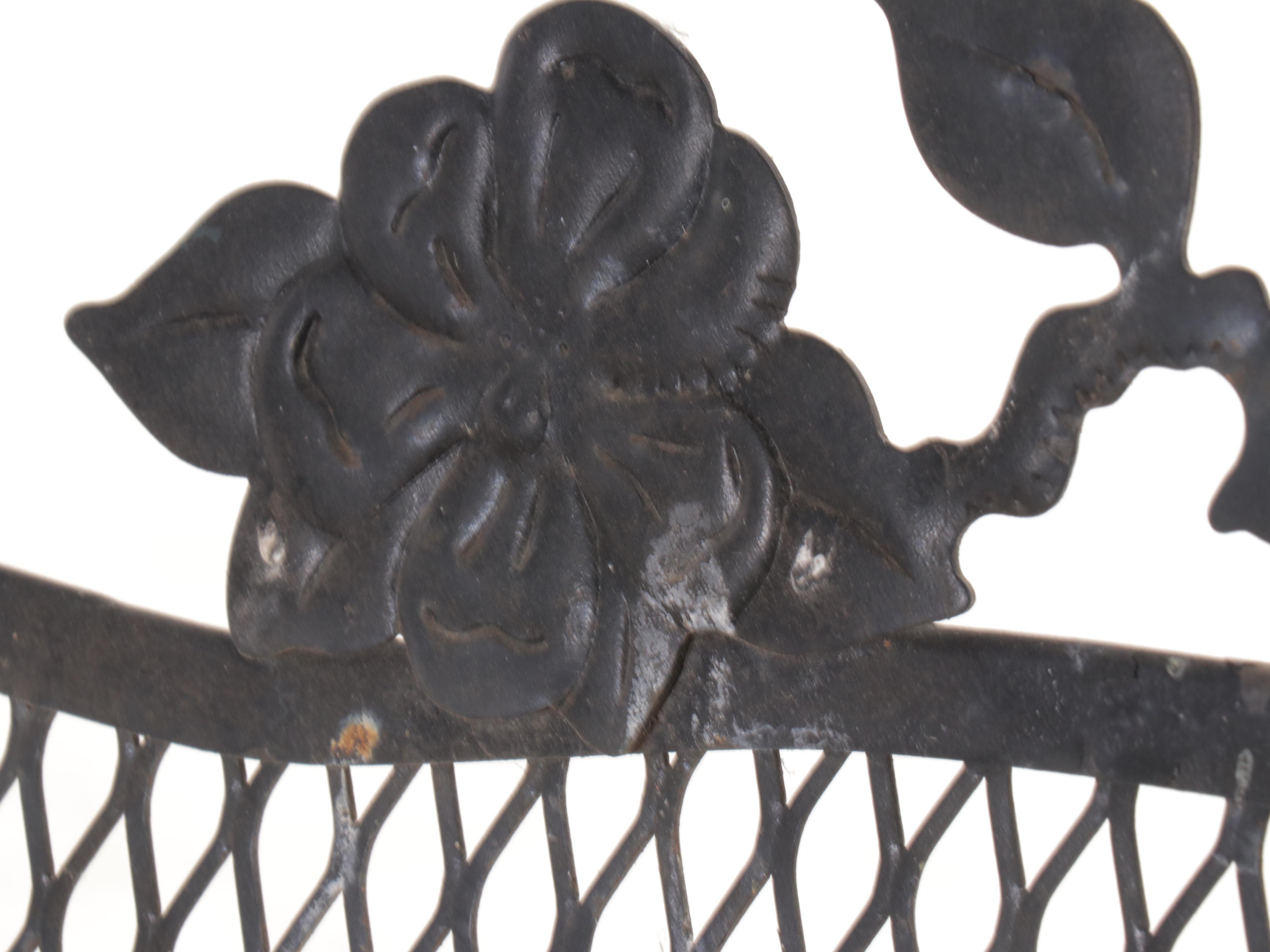 Wrought Iron Patio Glider and End Table, Late 20th Century