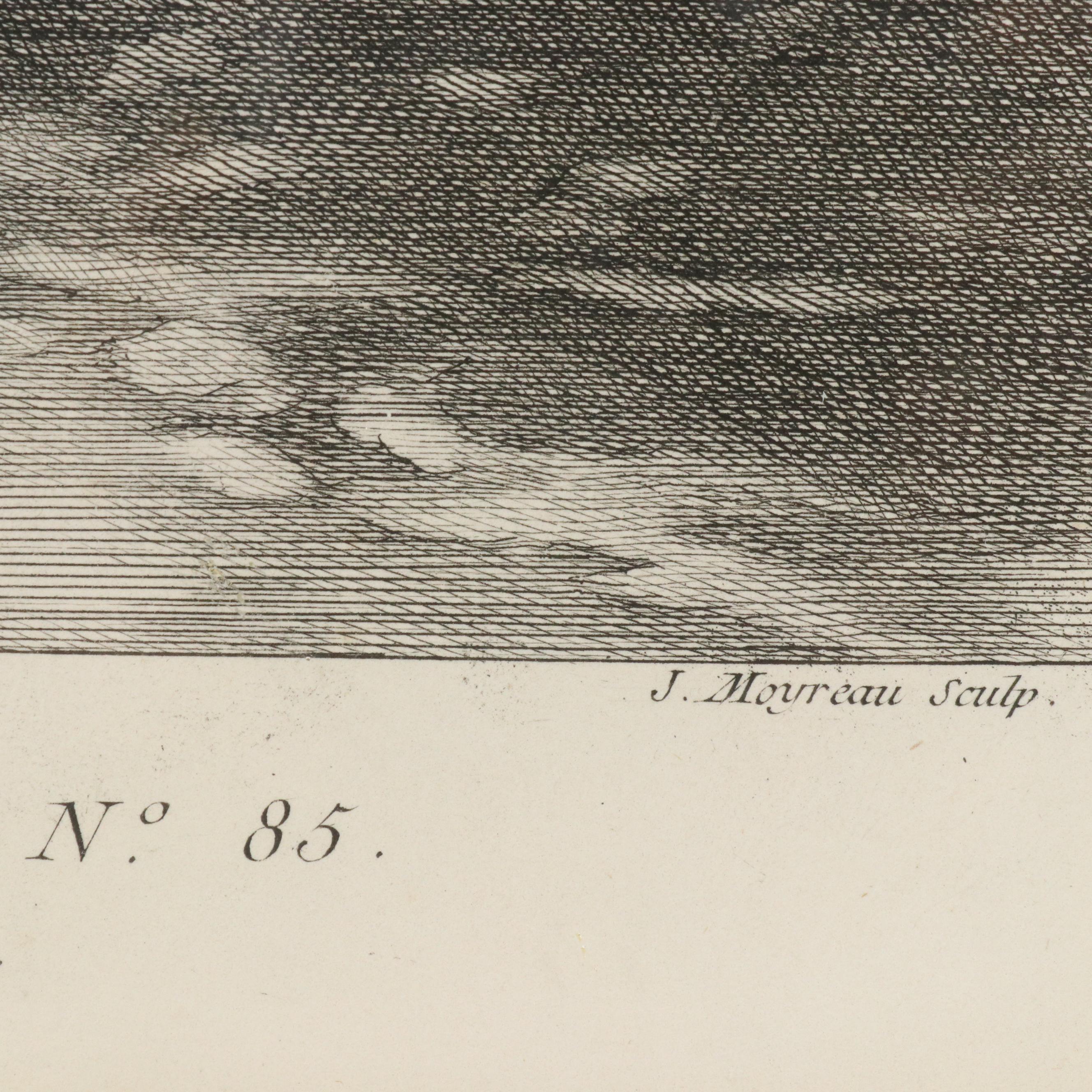 French School Engraving After Philips Wouwerman "Petite Partie de Chasse," 1758