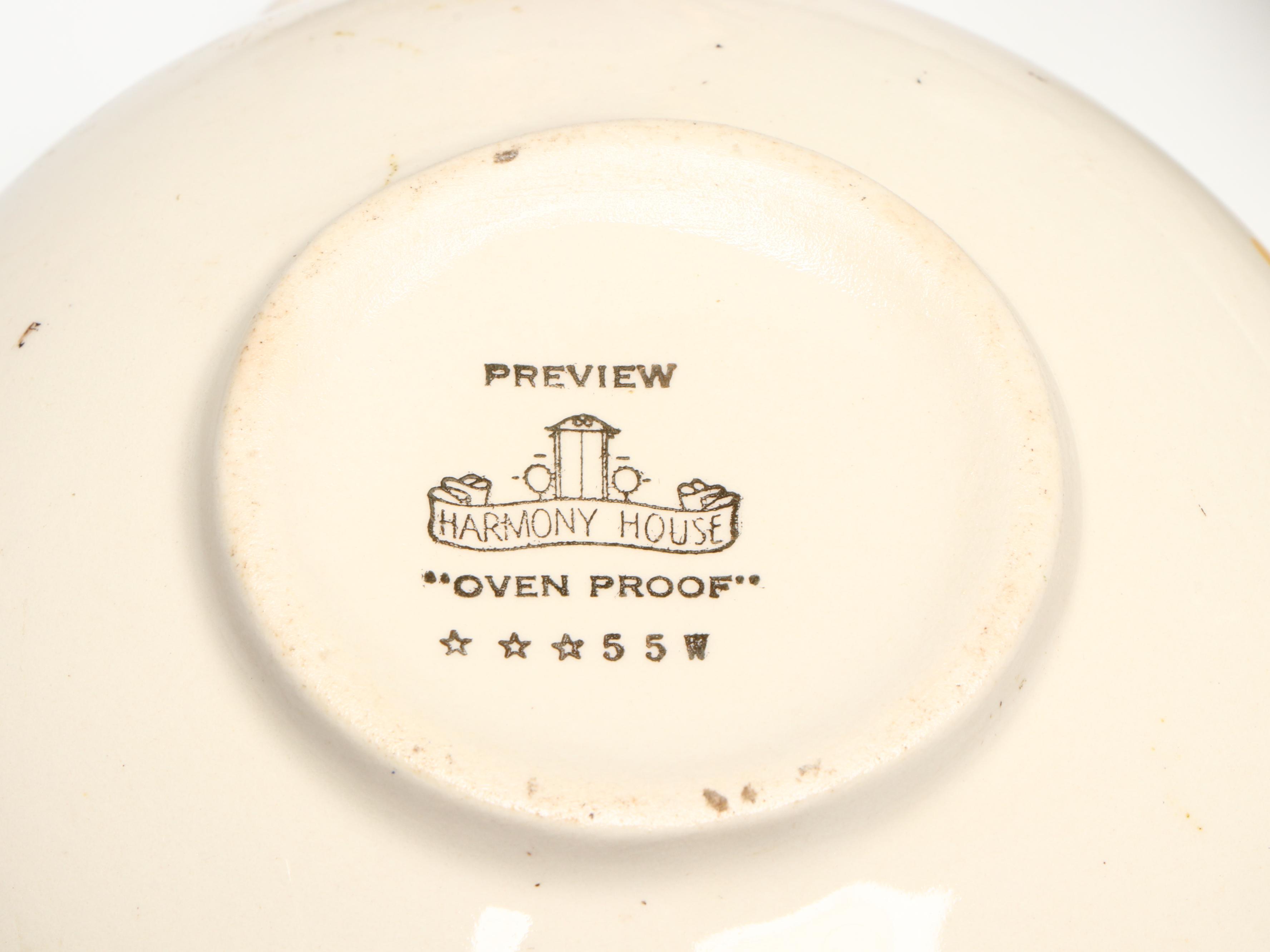 Wendell August Floral Bronze Decorative Plate with Other Porcelain Tableware