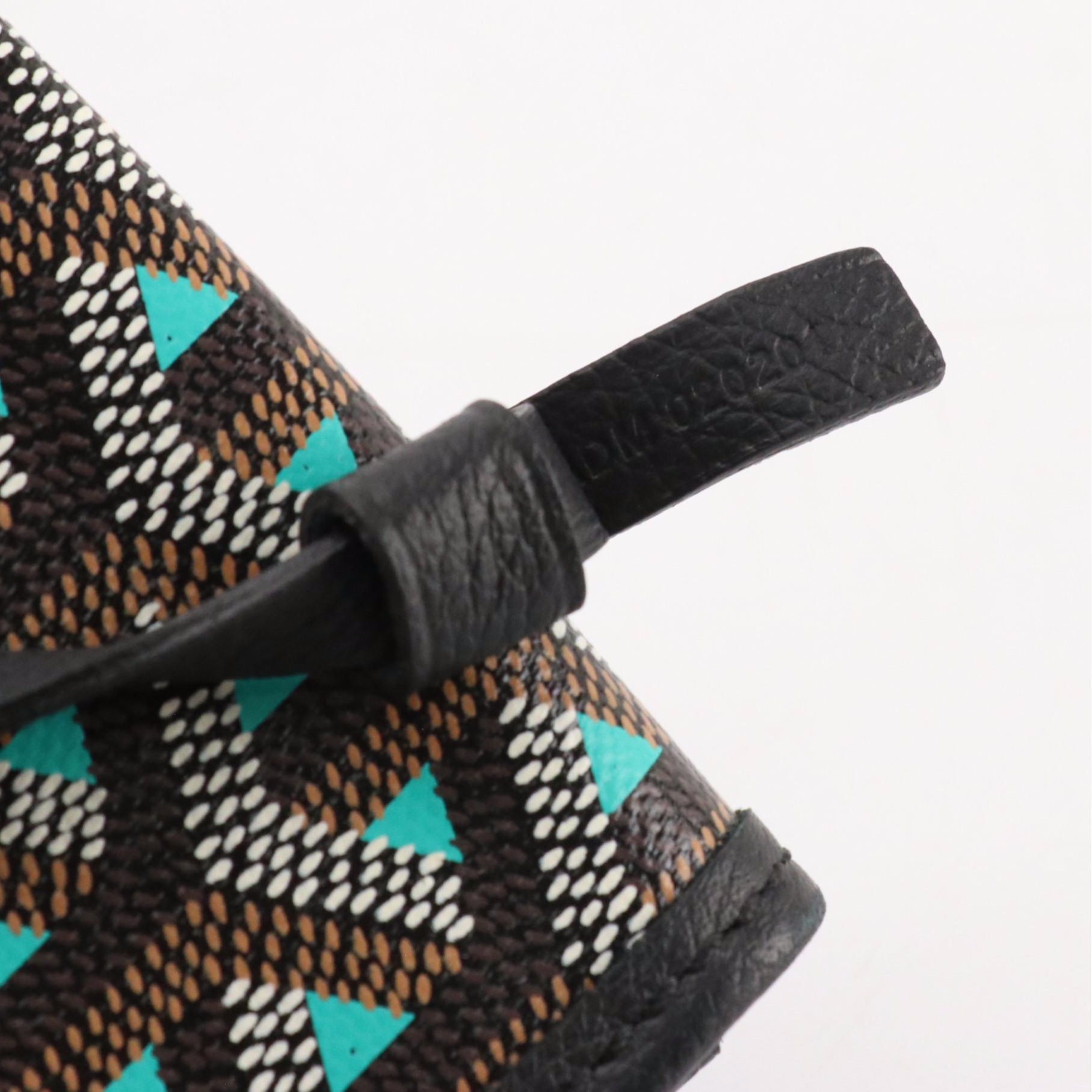 Goyard Saint Louis Claire Voie PM Tote in Black/Teal Goyardine Canvas