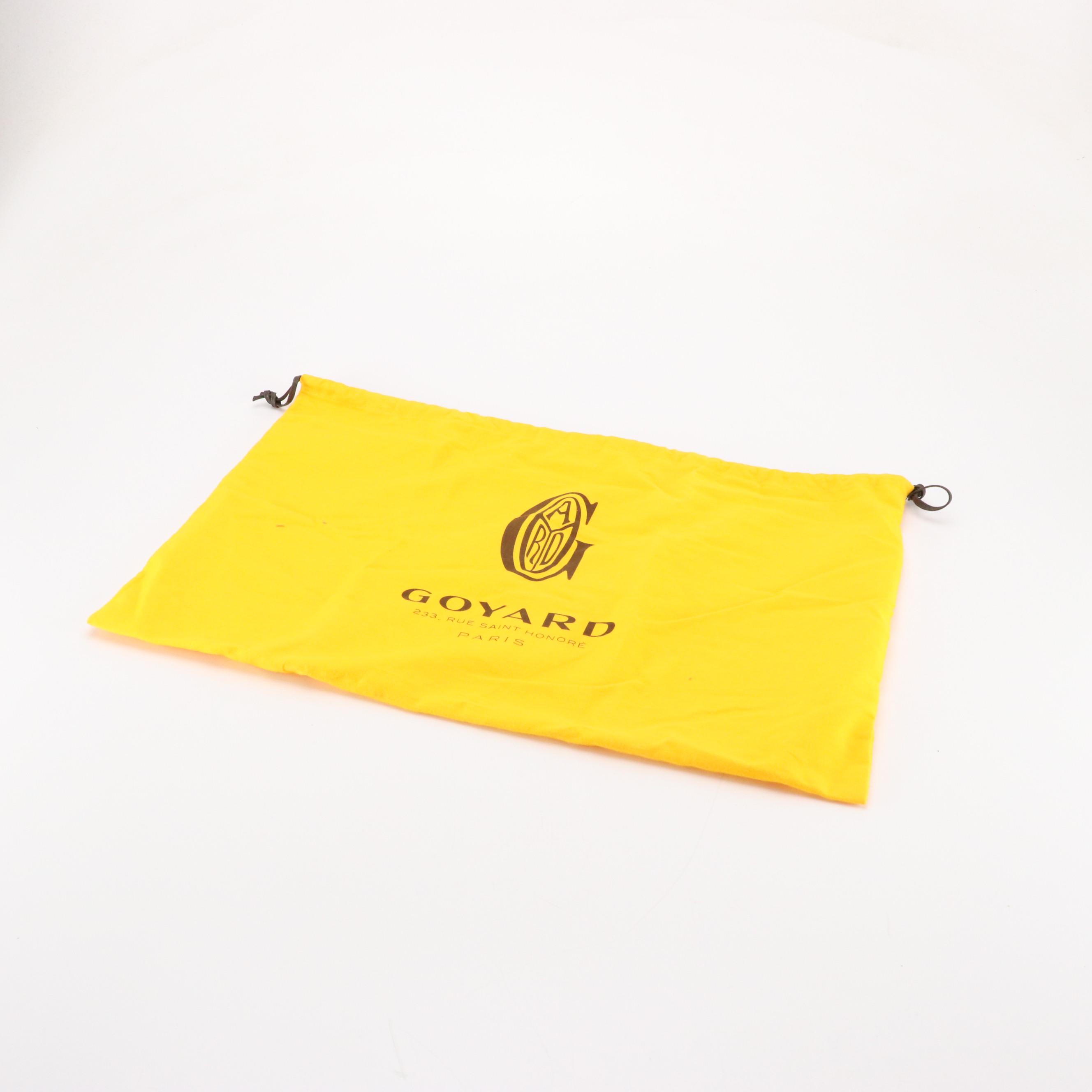 Goyard Saint Louis Claire Voie PM Tote in Black/Teal Goyardine Canvas