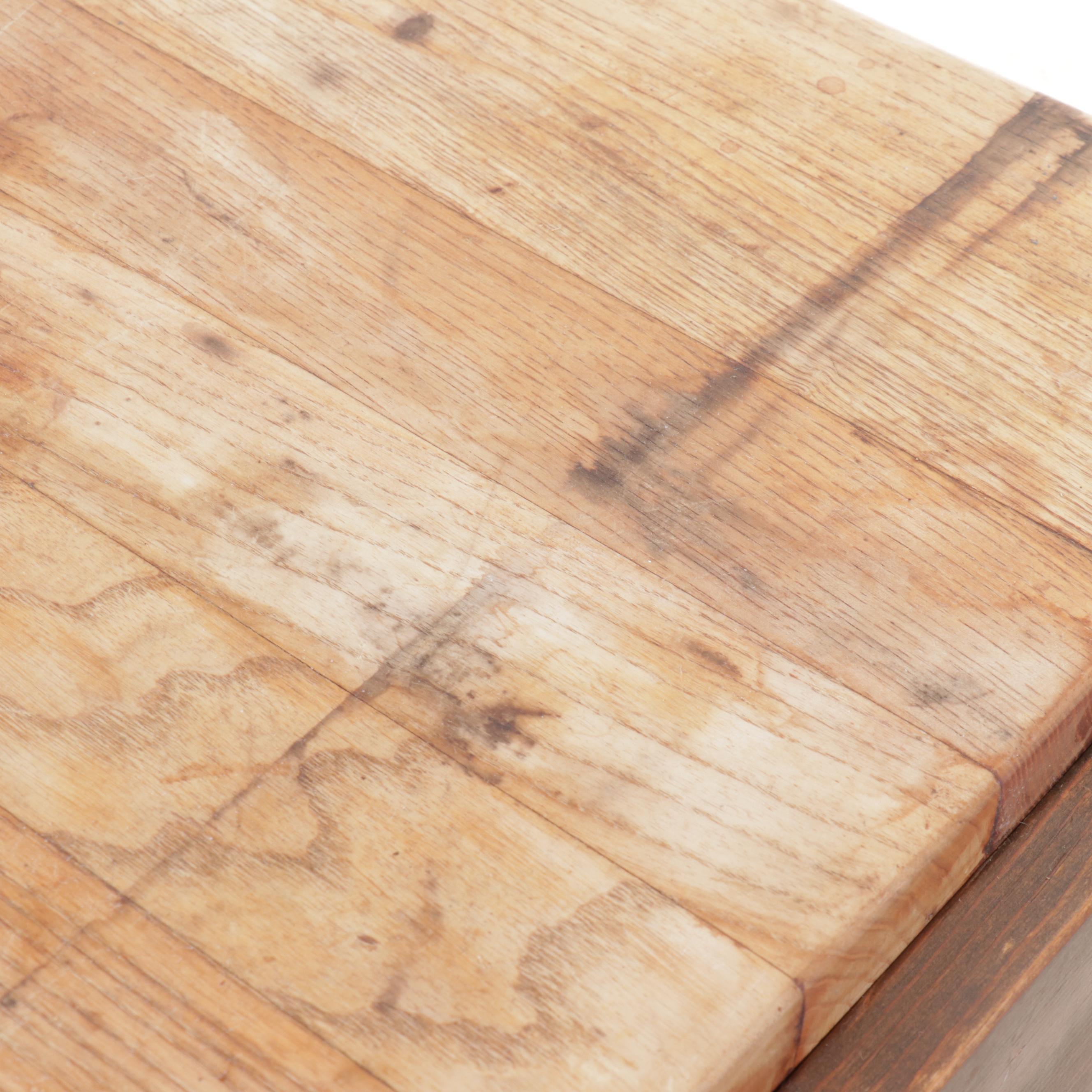 Italian Butcher Block Top Cart, 20th Century