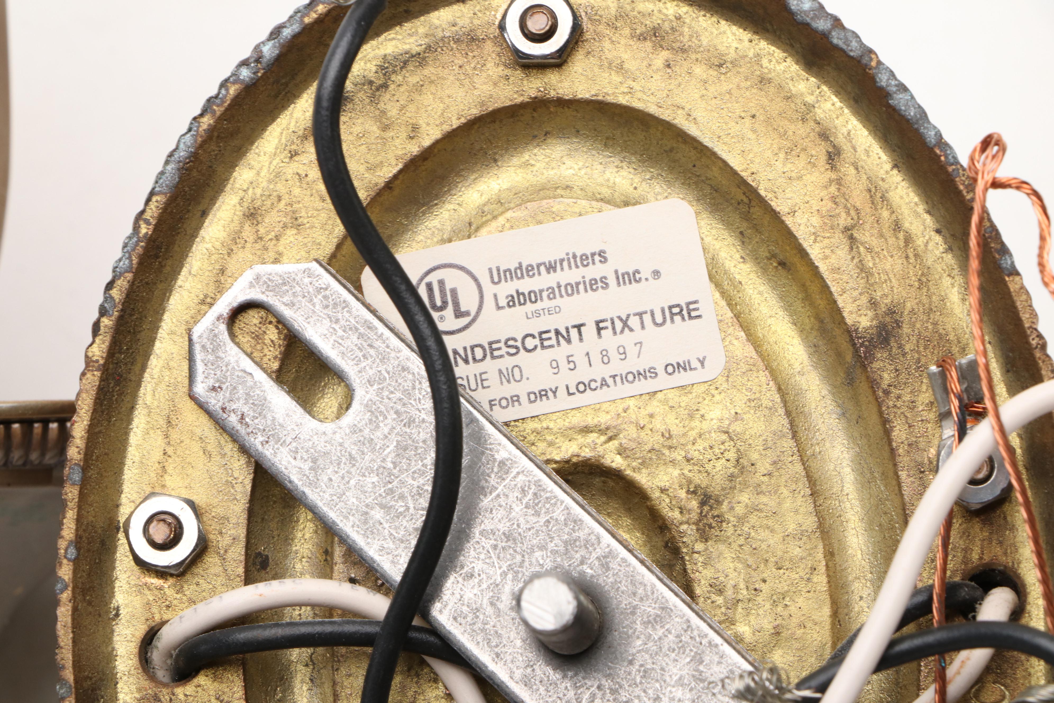 Brass Light Gallery Nickel w/ Brass Finish Wall Sconce Pairs, and Clip-on Shades