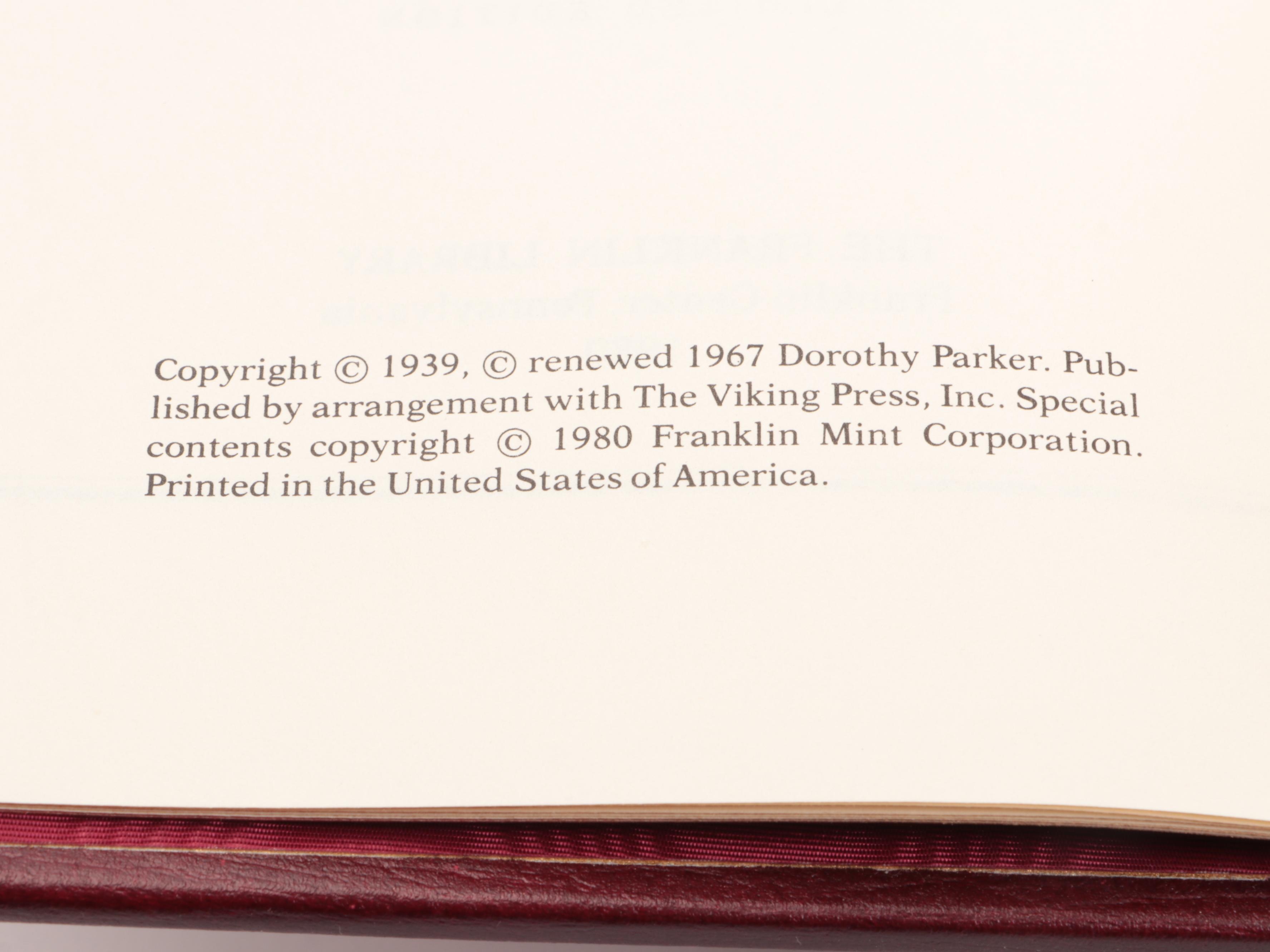 Franklin Library "Here Lies: Collected Stories" by Dorothy Parker and More Books