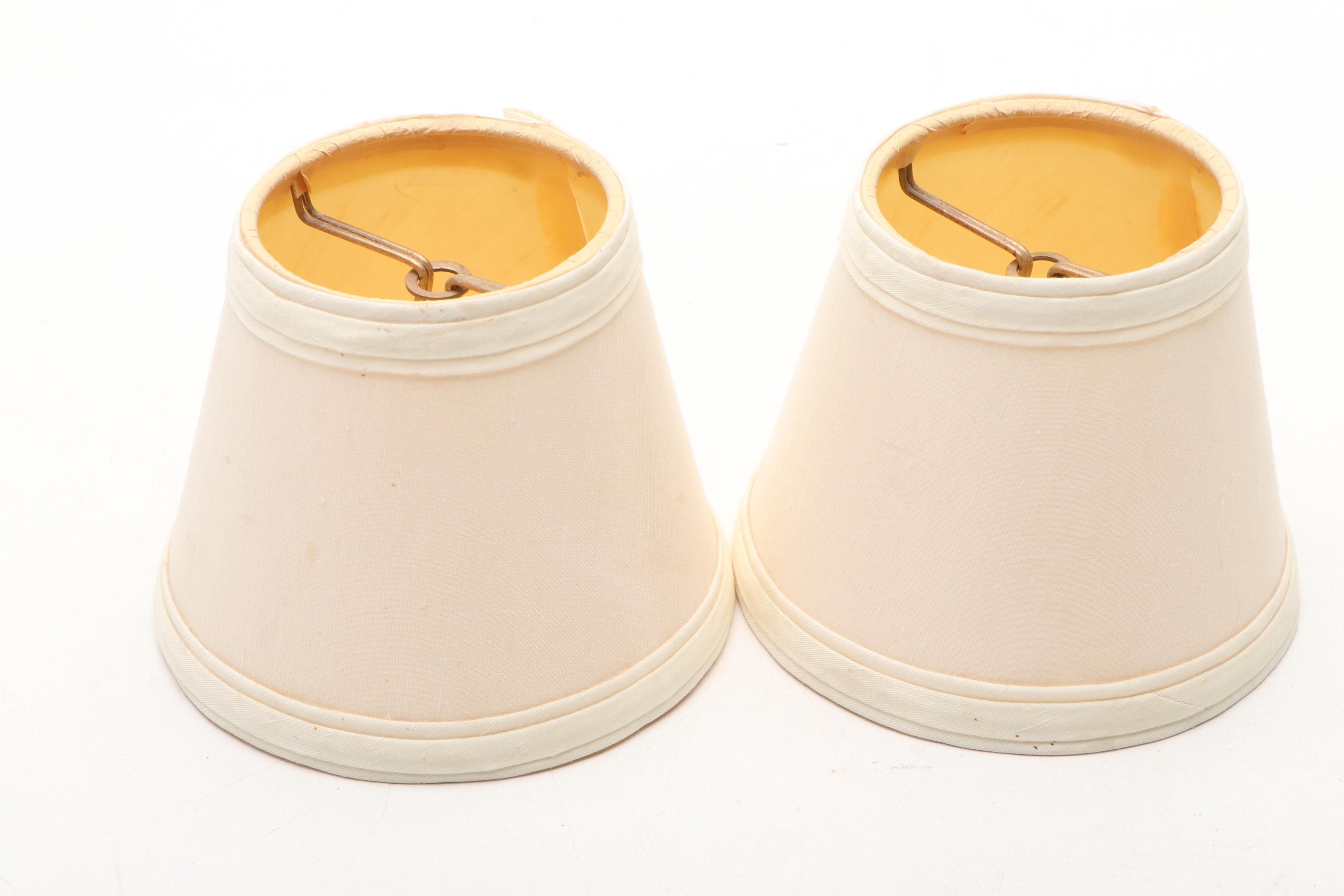 Brass Light Gallery Nickel w/ Brass Finish Wall Sconce Pairs, and Clip-on Shades