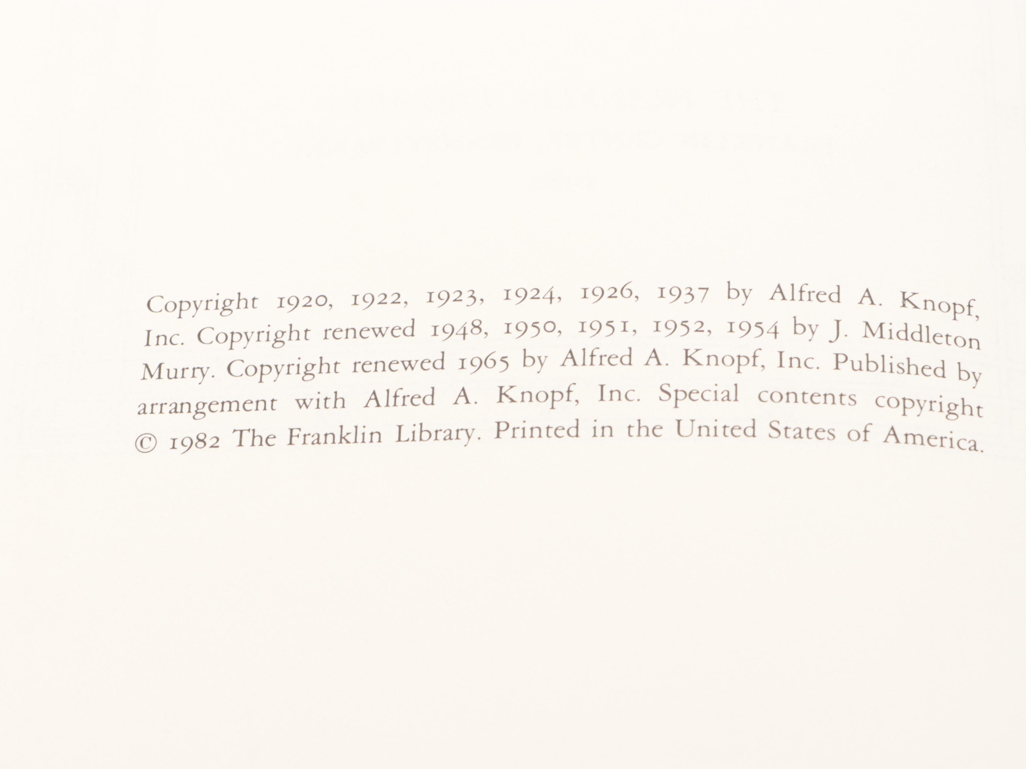 Franklin Library "Here Lies: Collected Stories" by Dorothy Parker and More Books