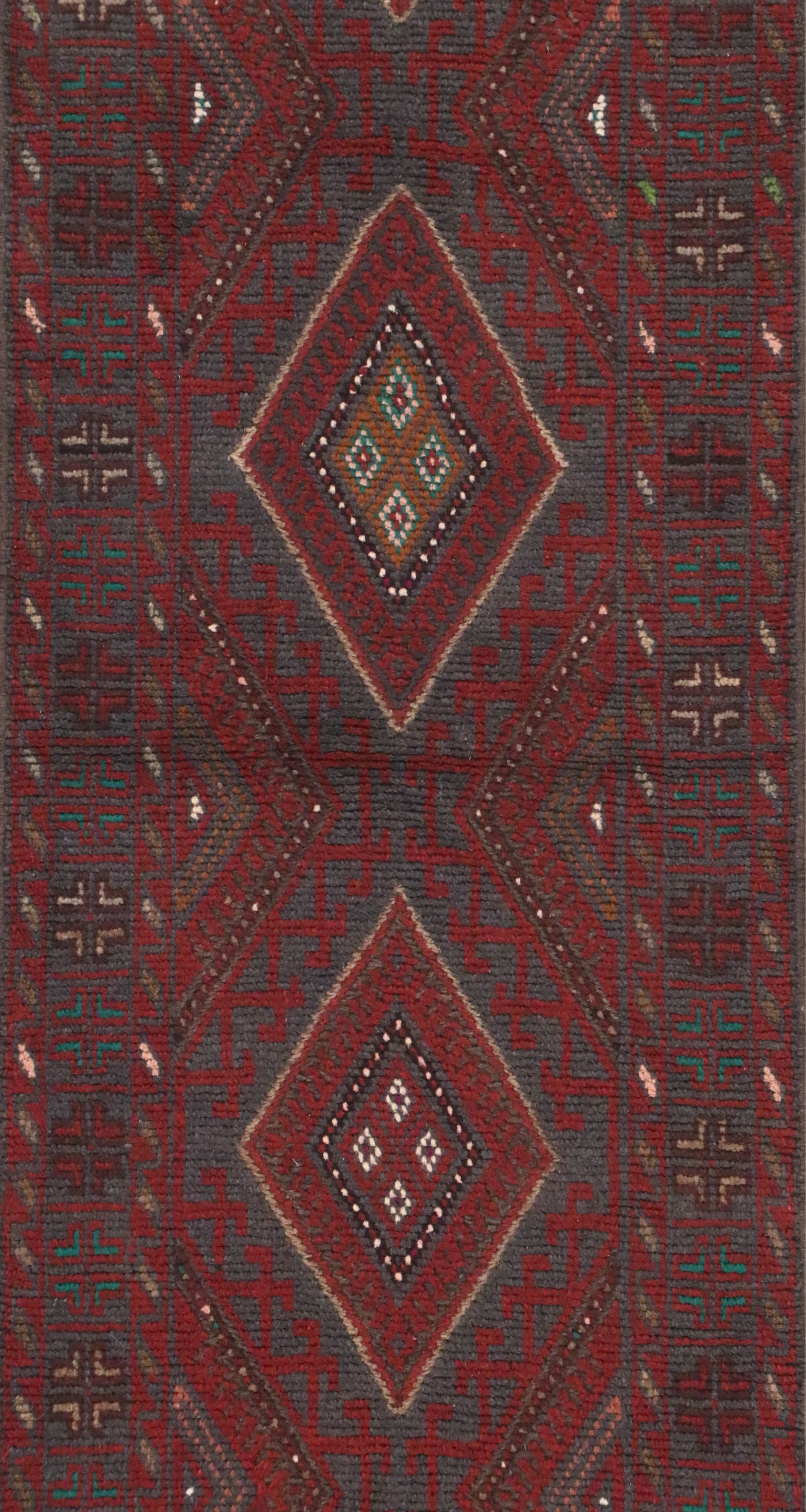 2'1 x 11'8 Handwoven Afghan Mashwani Carpet Runner
