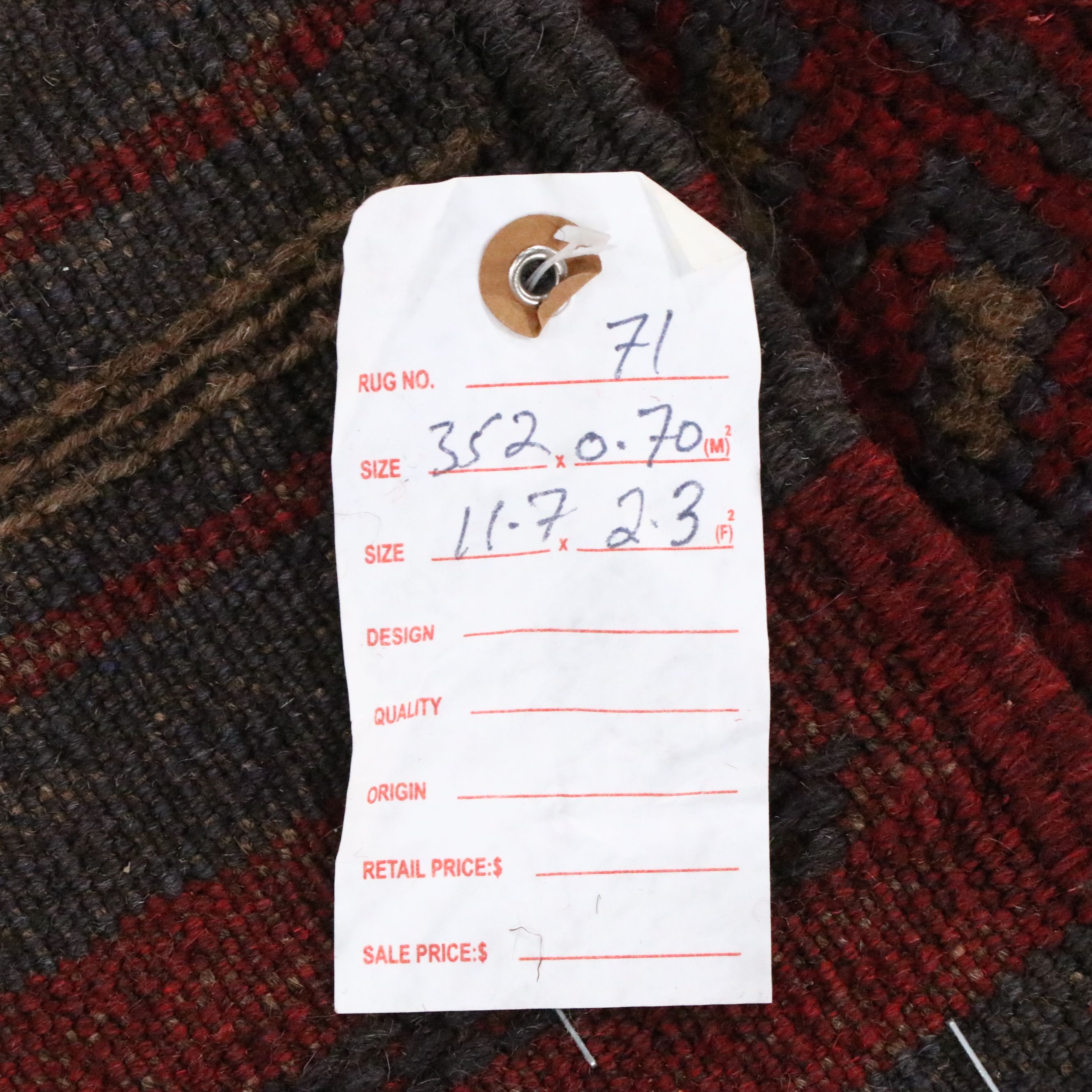 2'1 x 11'8 Handwoven Afghan Mashwani Carpet Runner