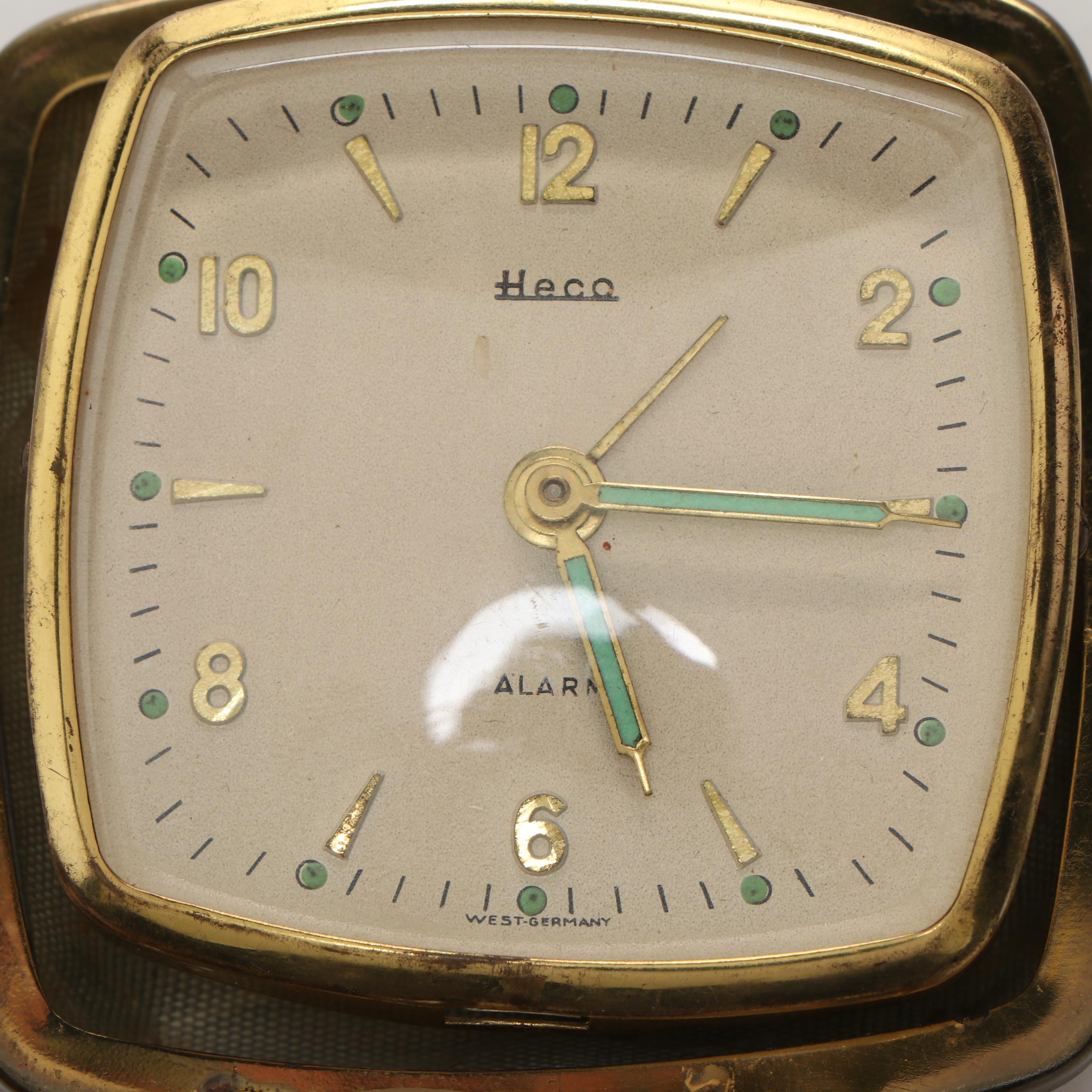 Vintage Travel Alarm Clocks with Grateful Dead Book and Desk Set