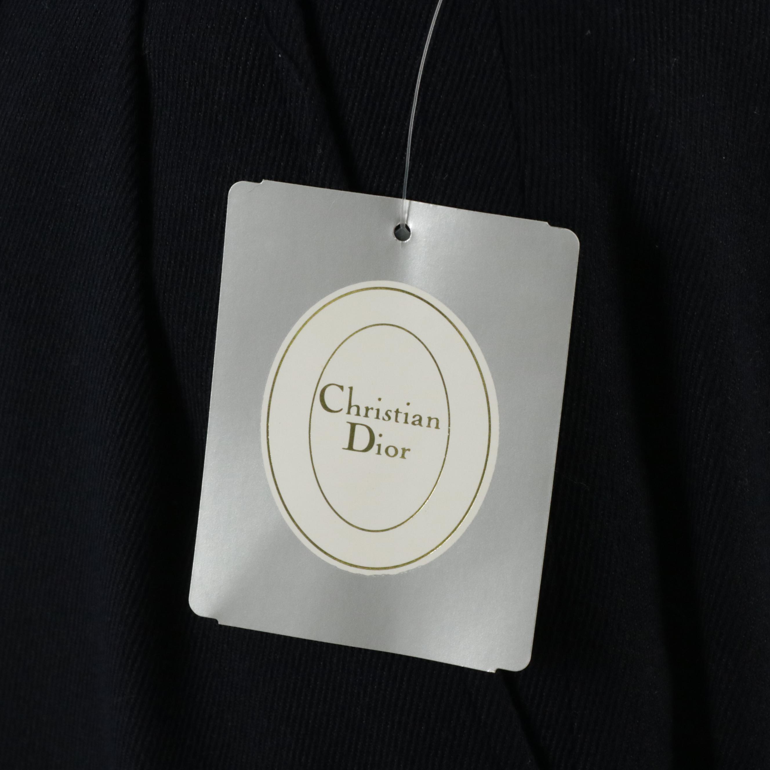 Christian Dior Navy Blue Double-Breasted Pantsuit