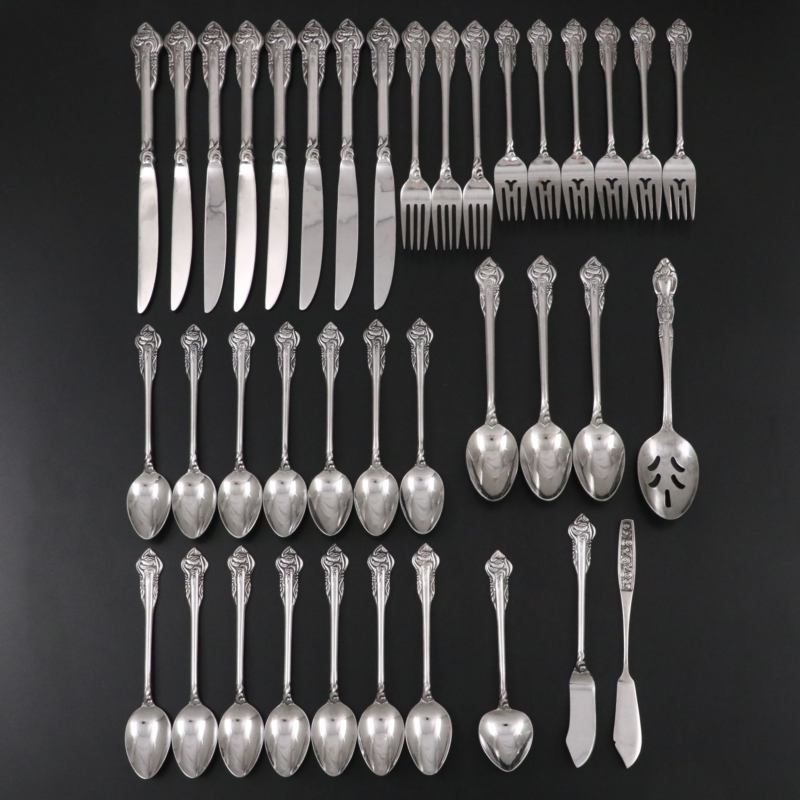 Grand Prix "French Rose" Stainless Steel Flatware